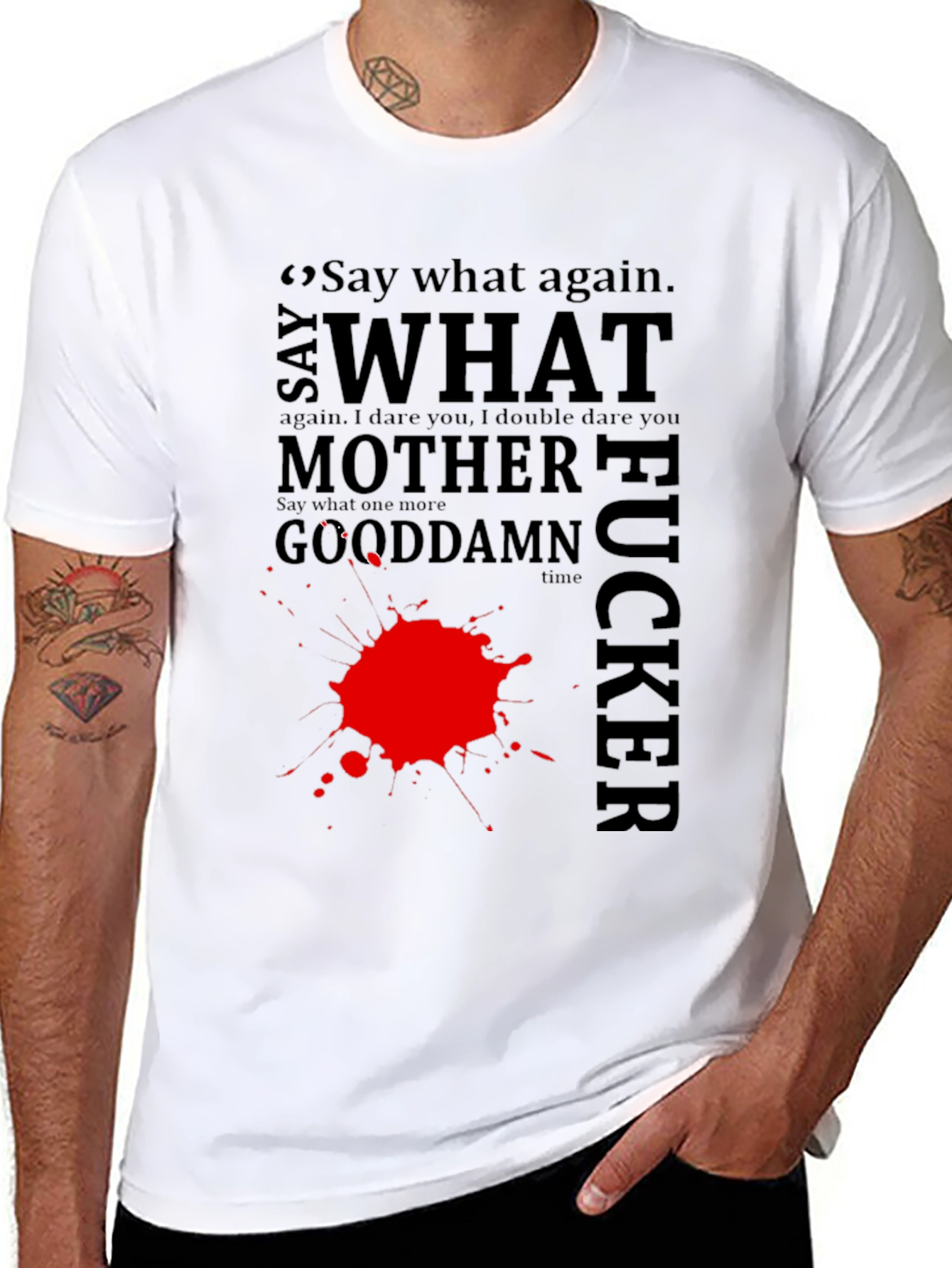 Black Say What Again T-Shirt view 8