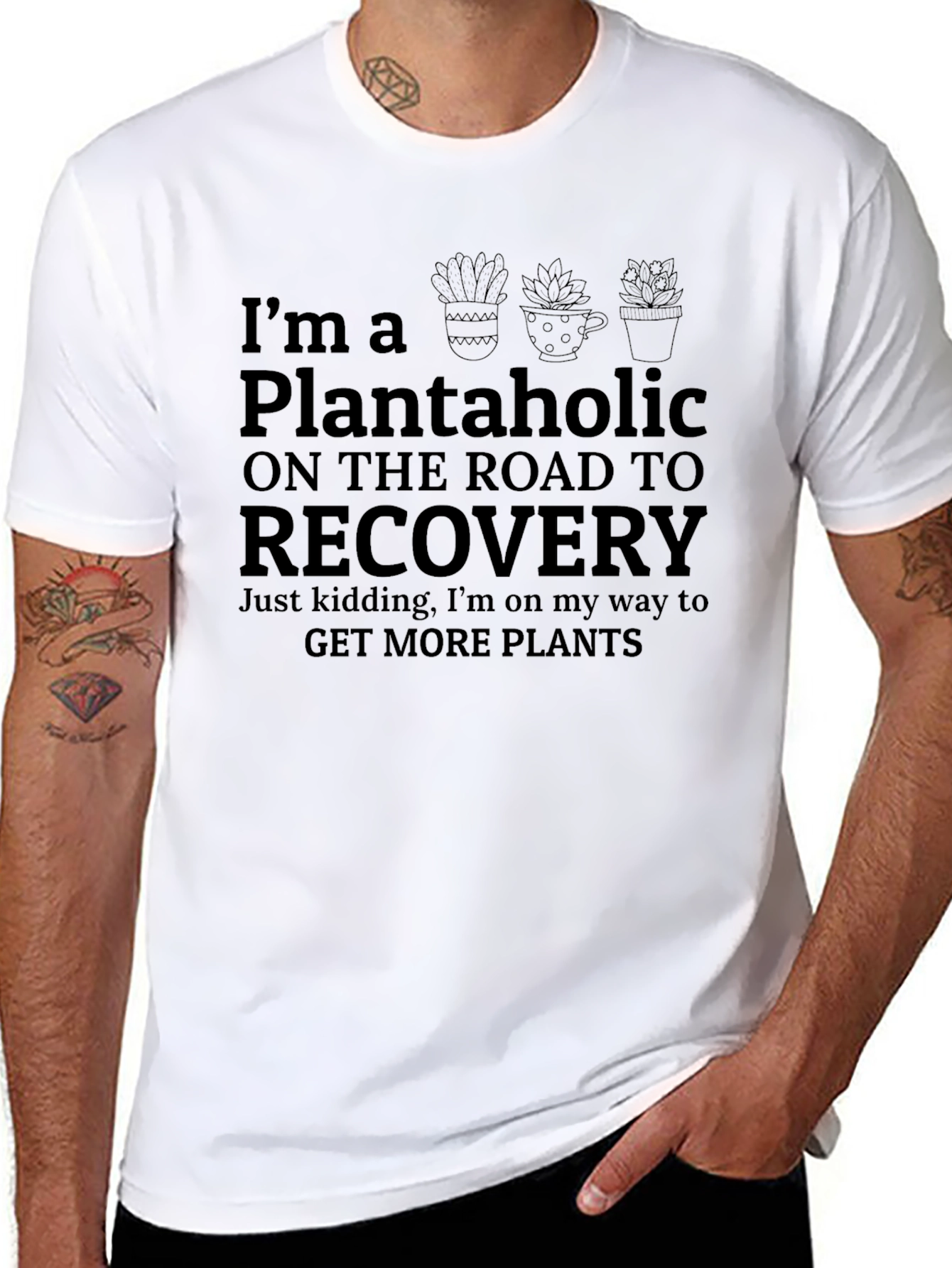 Black Plantaholic Recovery T-Shirt view 8