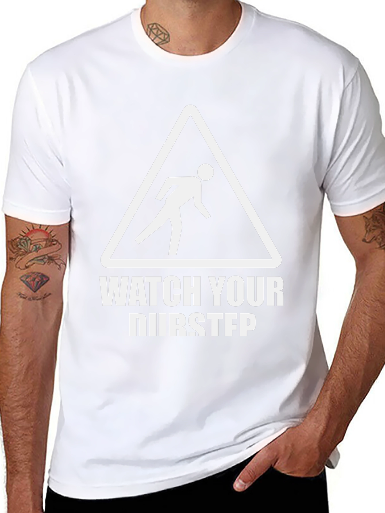 Black Watch Your Dubstep Black T-Shirt view 8