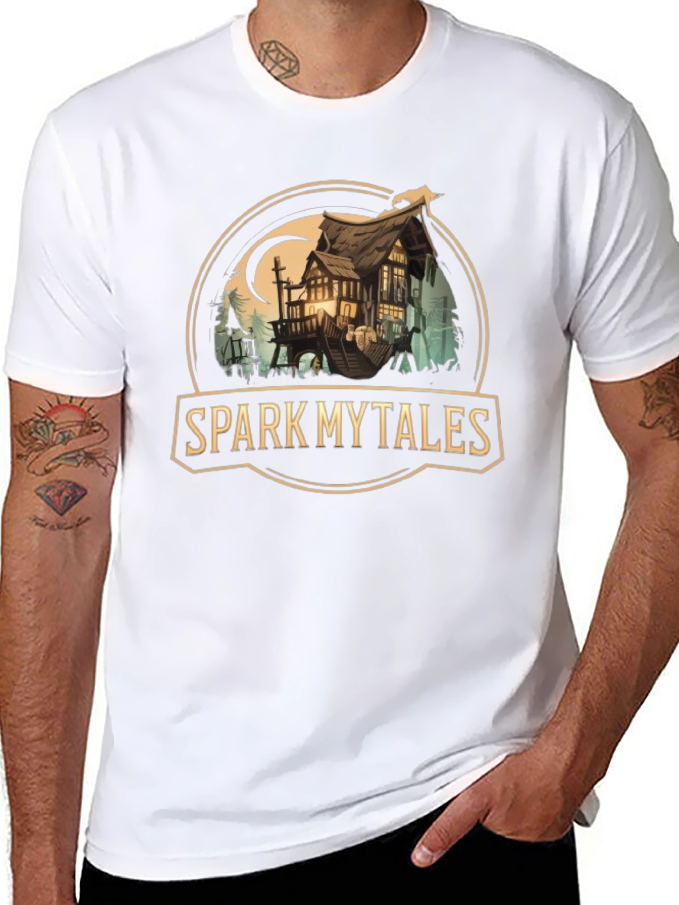 Black Spark Mytales Graphic Tee view 8