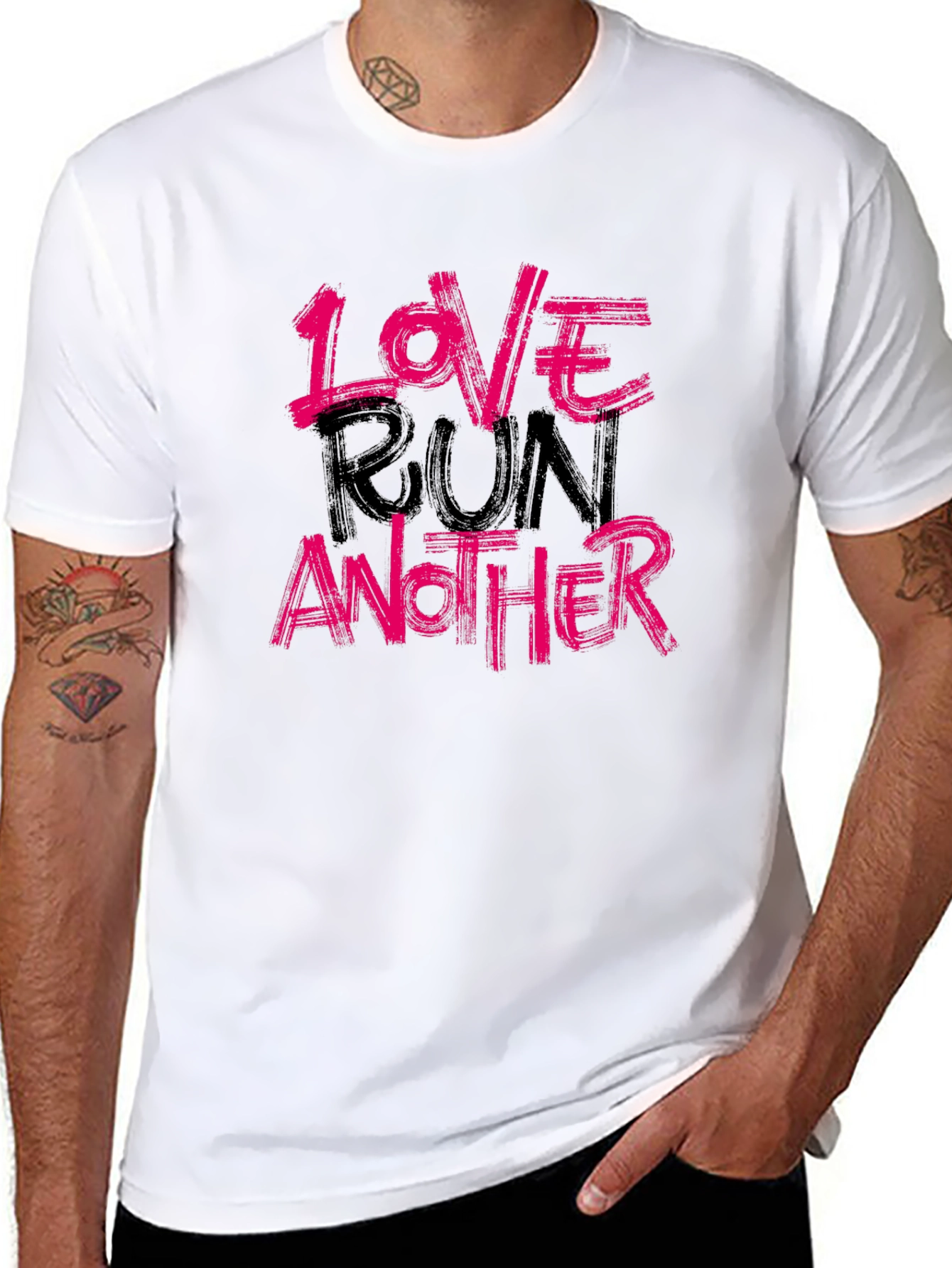 Black Love Run Another Graphic Tee - Soft Cotton Blend view 8