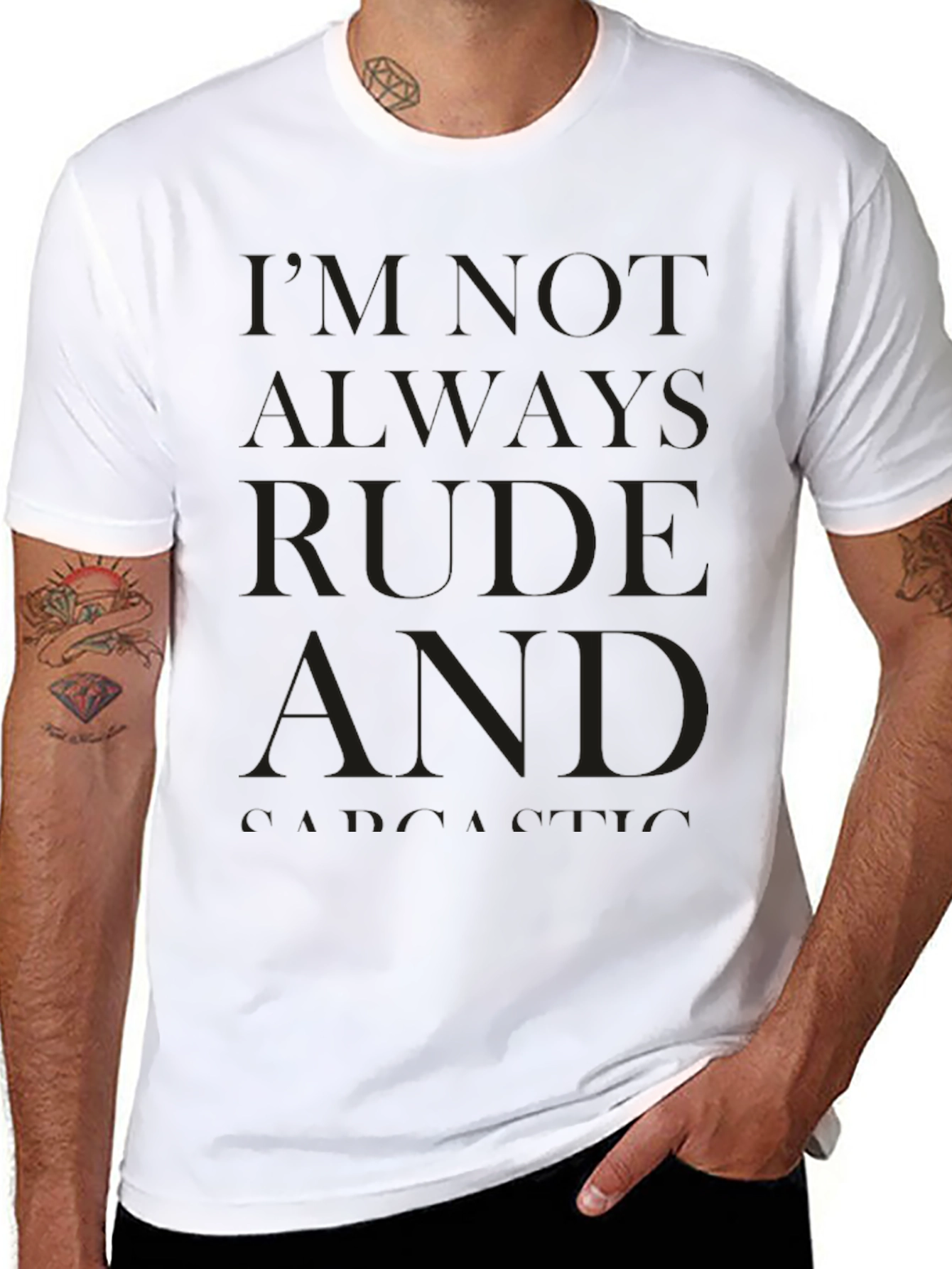 Black Rude & Sarcastic Humor Graphic T-Shirt view 8