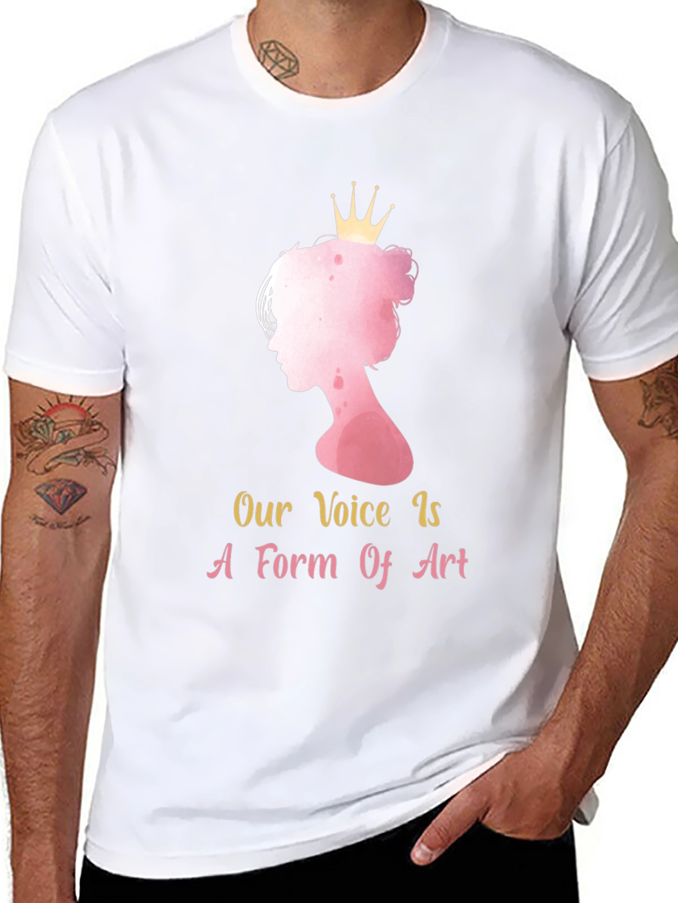 Black Feminist Art T-Shirt - Our Voice is Art view 8