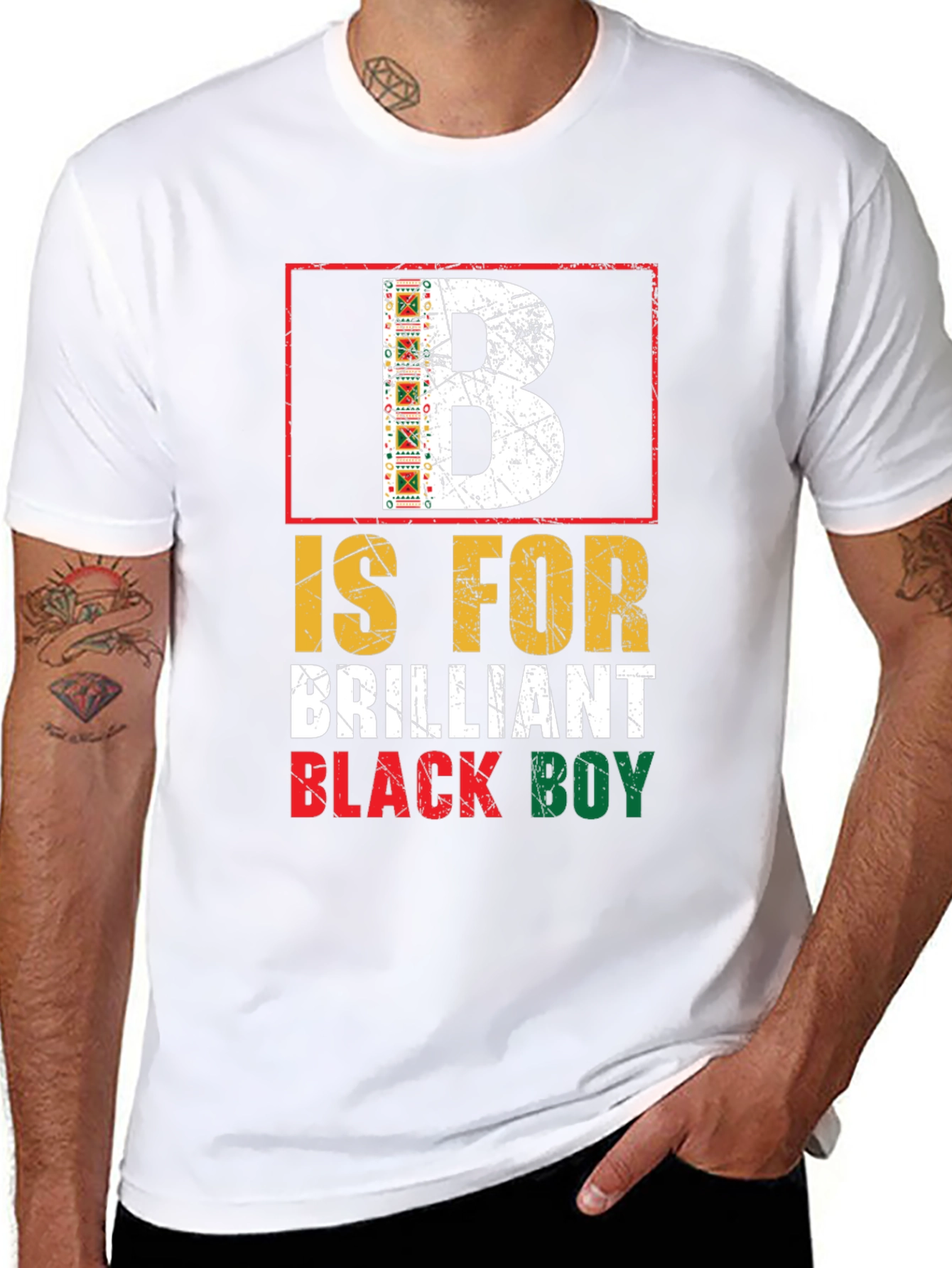 Black Brilliant Black Boy Graphic T-Shirt view 8