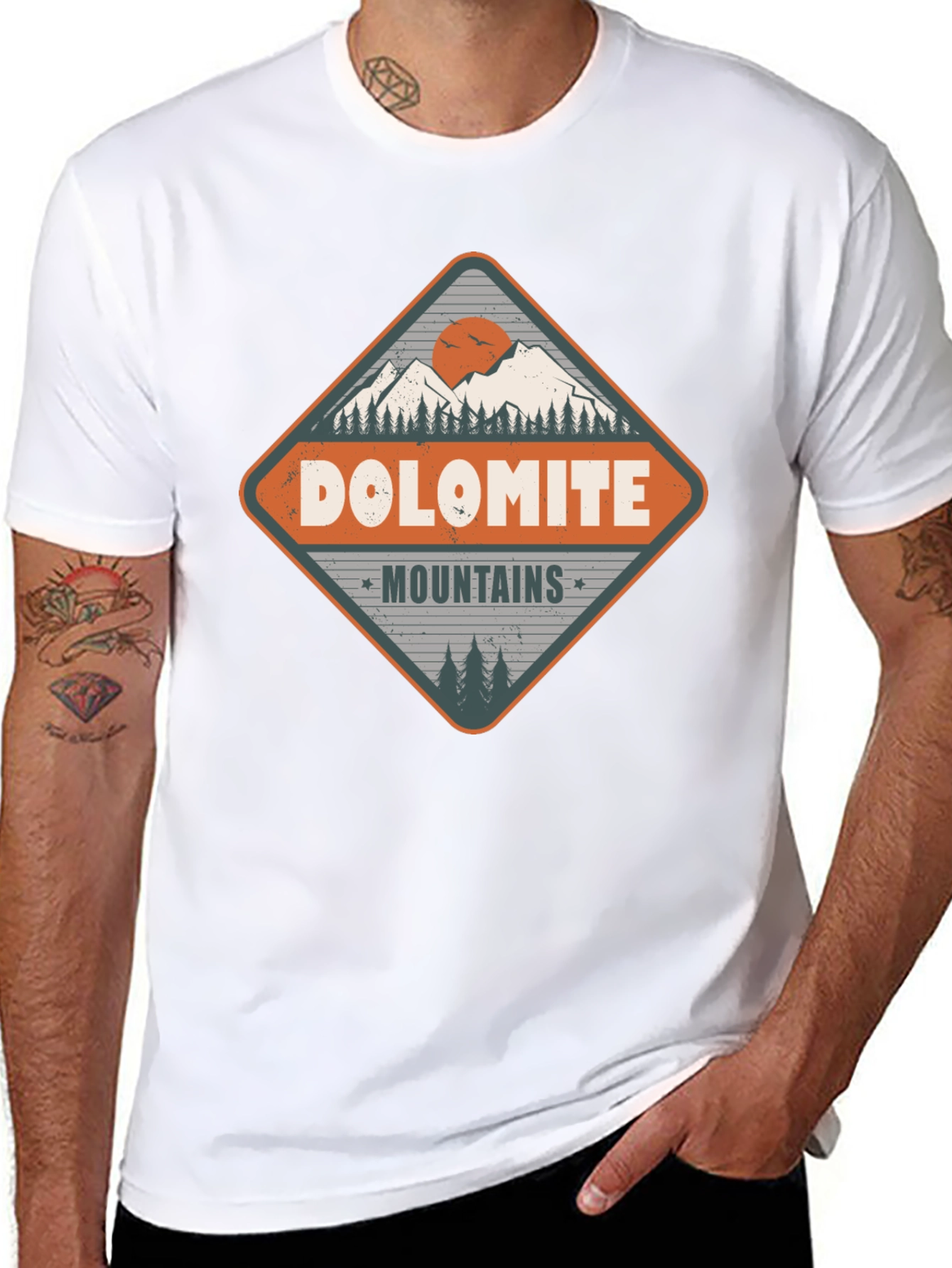 Black Dolomite Mountains Graphic Tee - Adventure Awaits view 8
