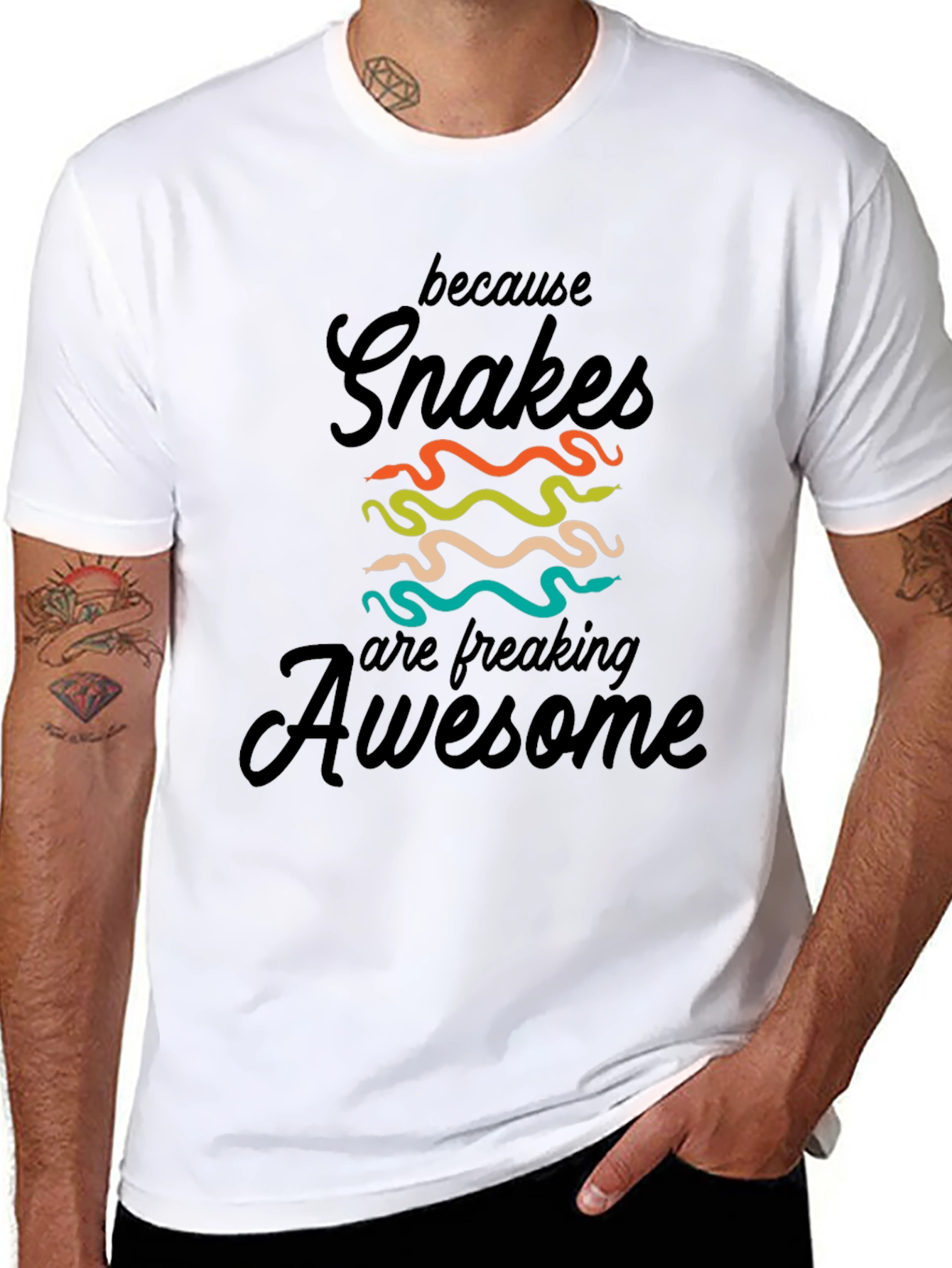 Black Snakes Are Awesome Graphic Tee view 8