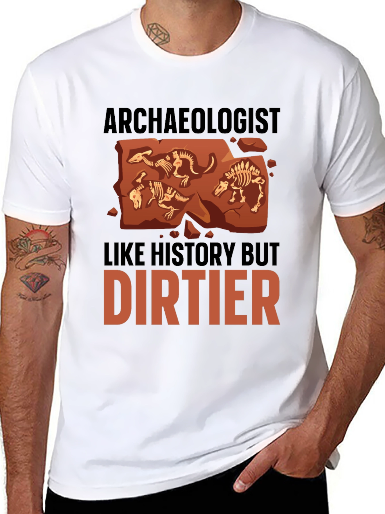 Black Archaeologist T-Shirt - History But Dirtier view 8