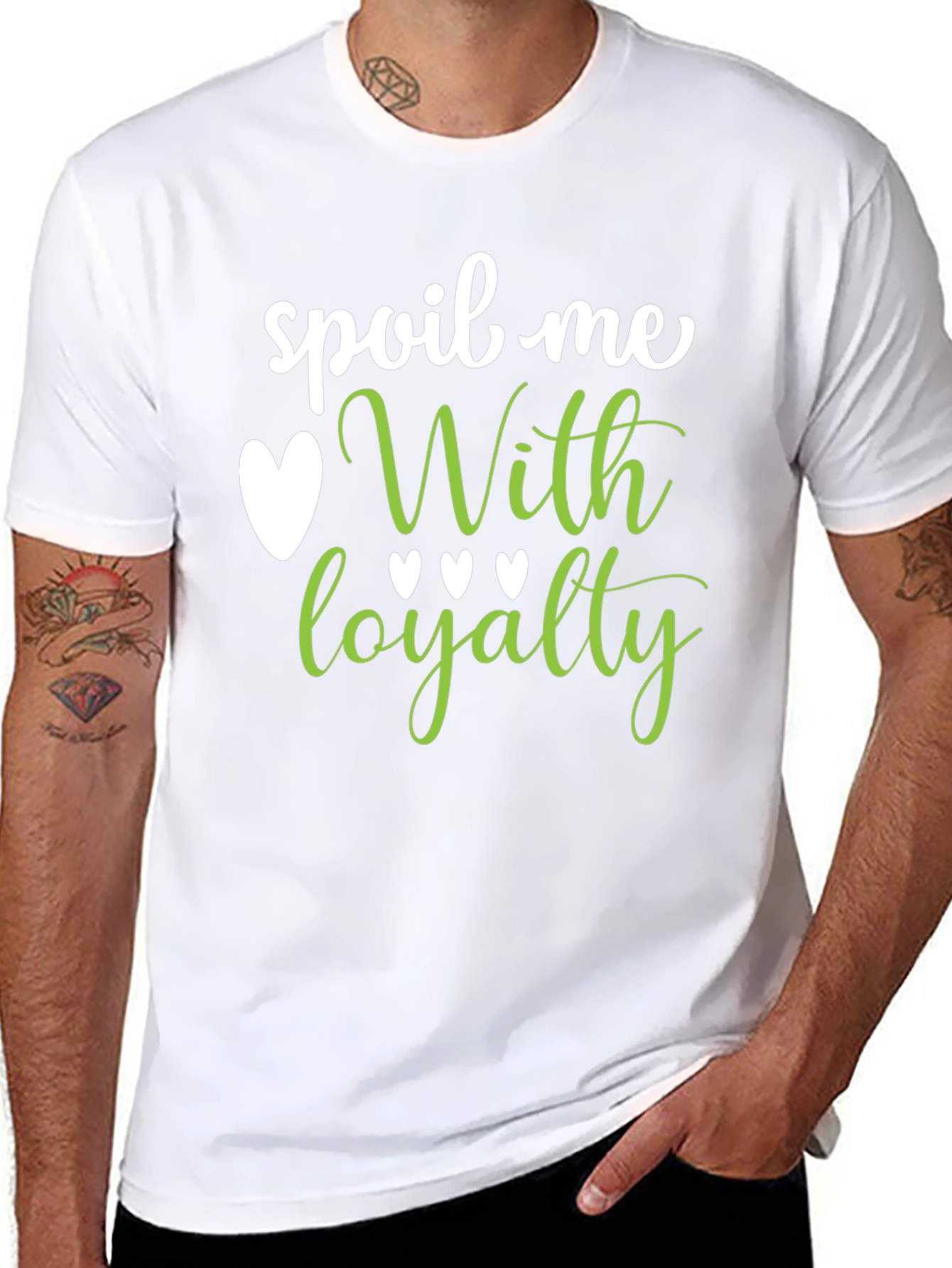 Black Spoil Me With Loyalty Graphic Tee - Black view 8