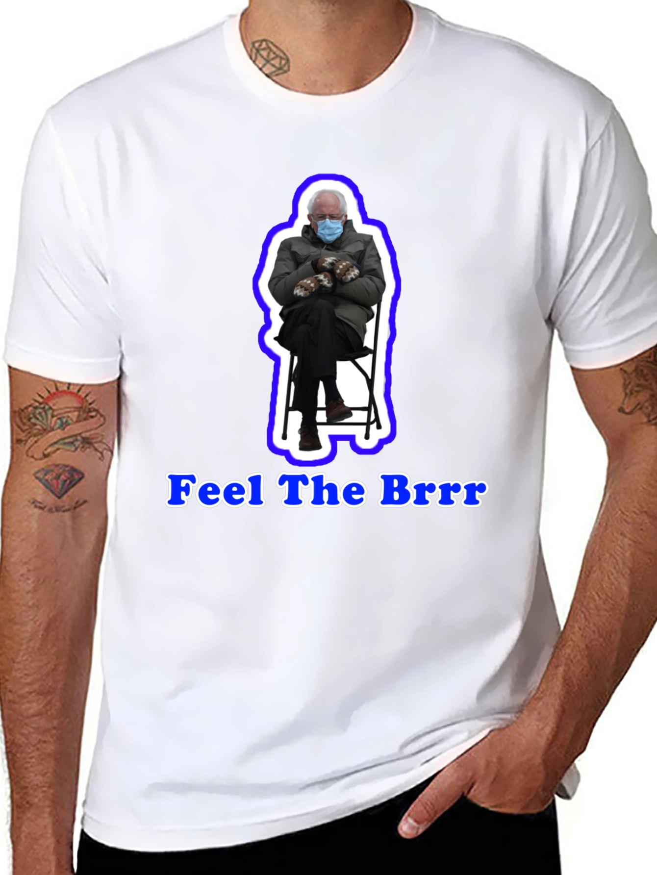 Black Feel the Brrr T-Shirt view 8