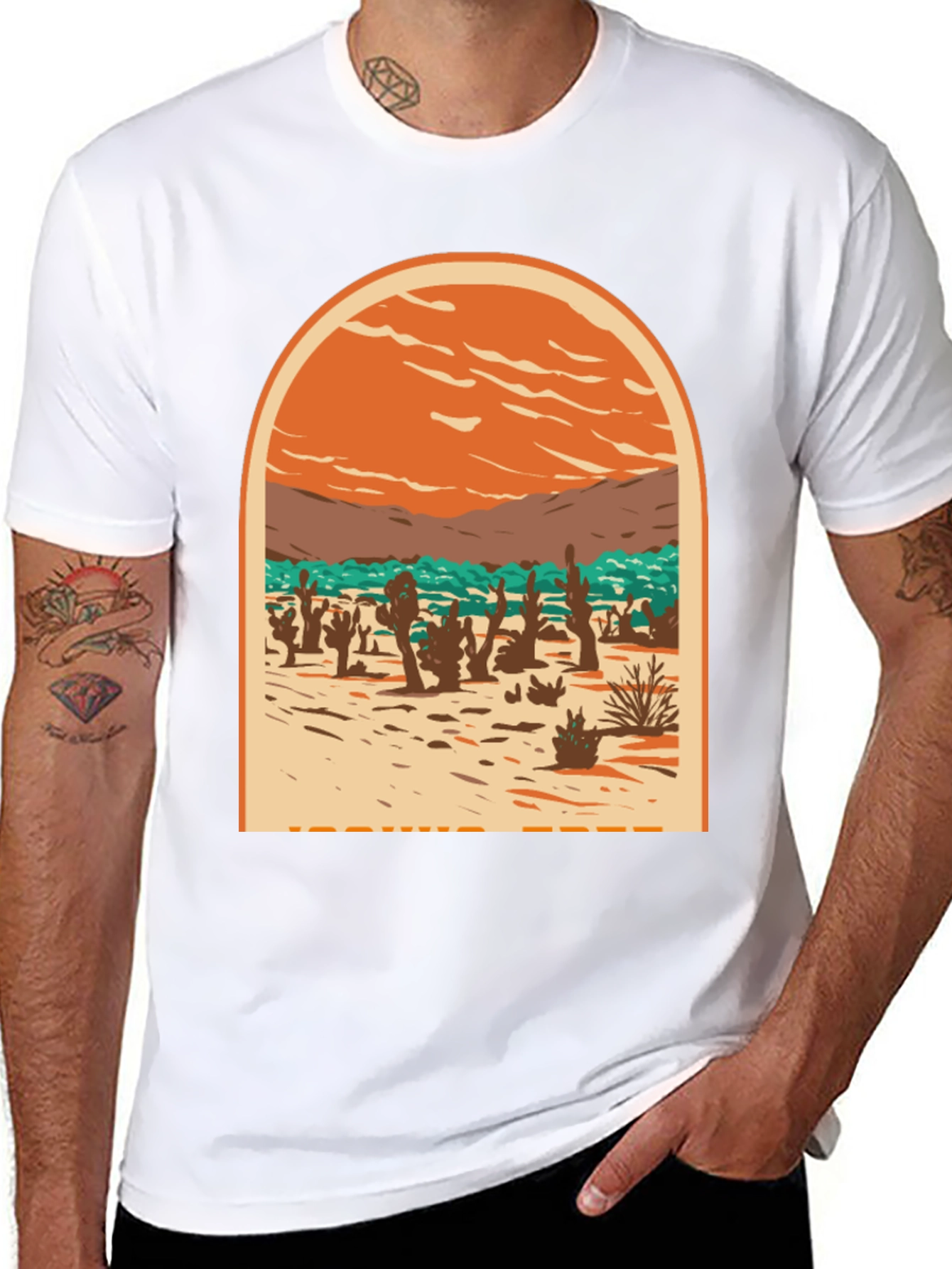 Black Desert Scene Graphic Tee - Black view 8