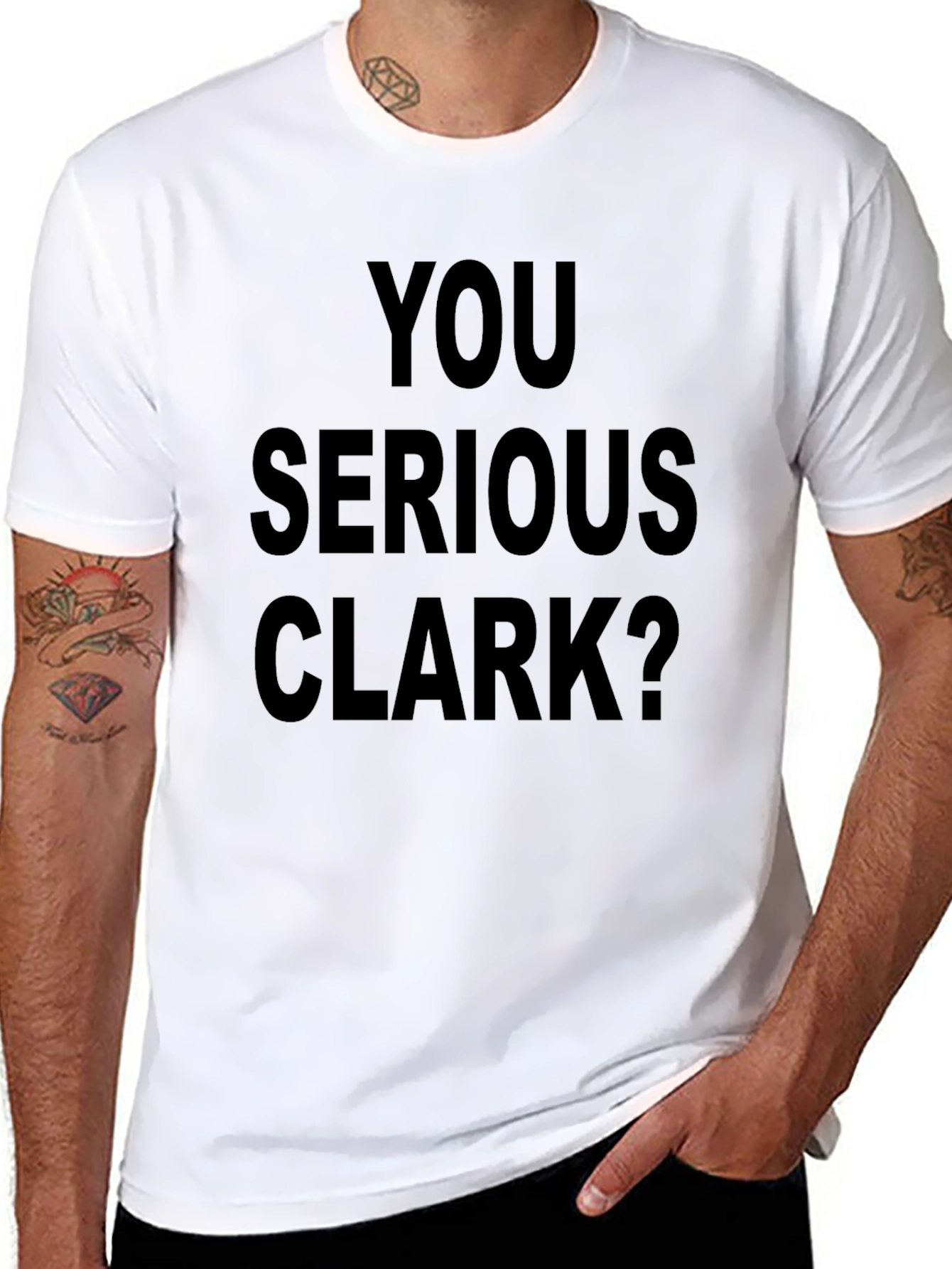 Black You Serious Clark? Graphic Tee view 8