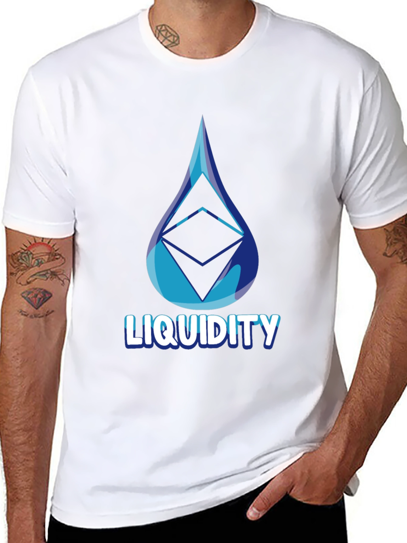 Black Liquidity Crypto Tee - Stylish Ethereum Design view 8