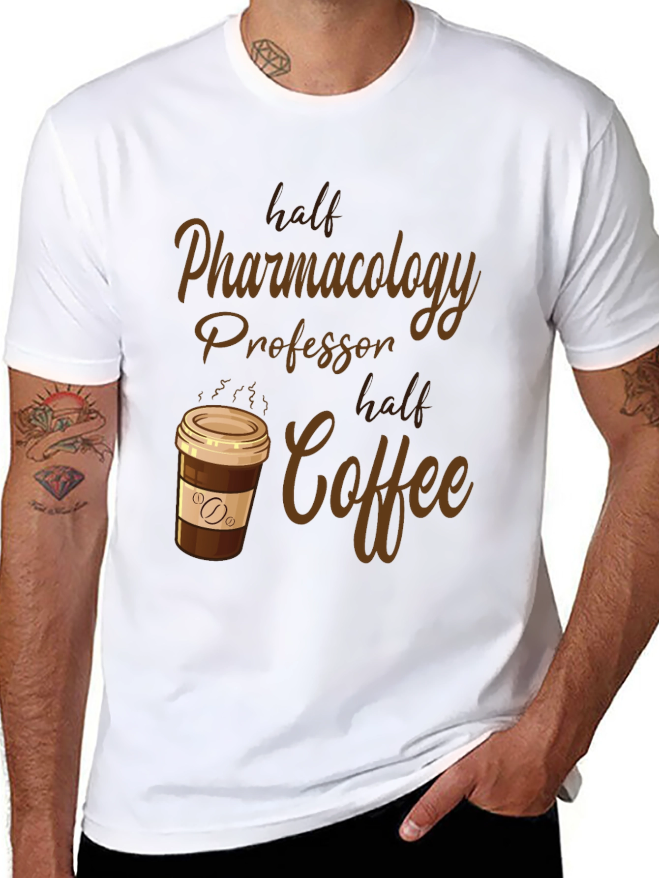 Black Pharmacology Professor Coffee Lover T-Shirt view 8