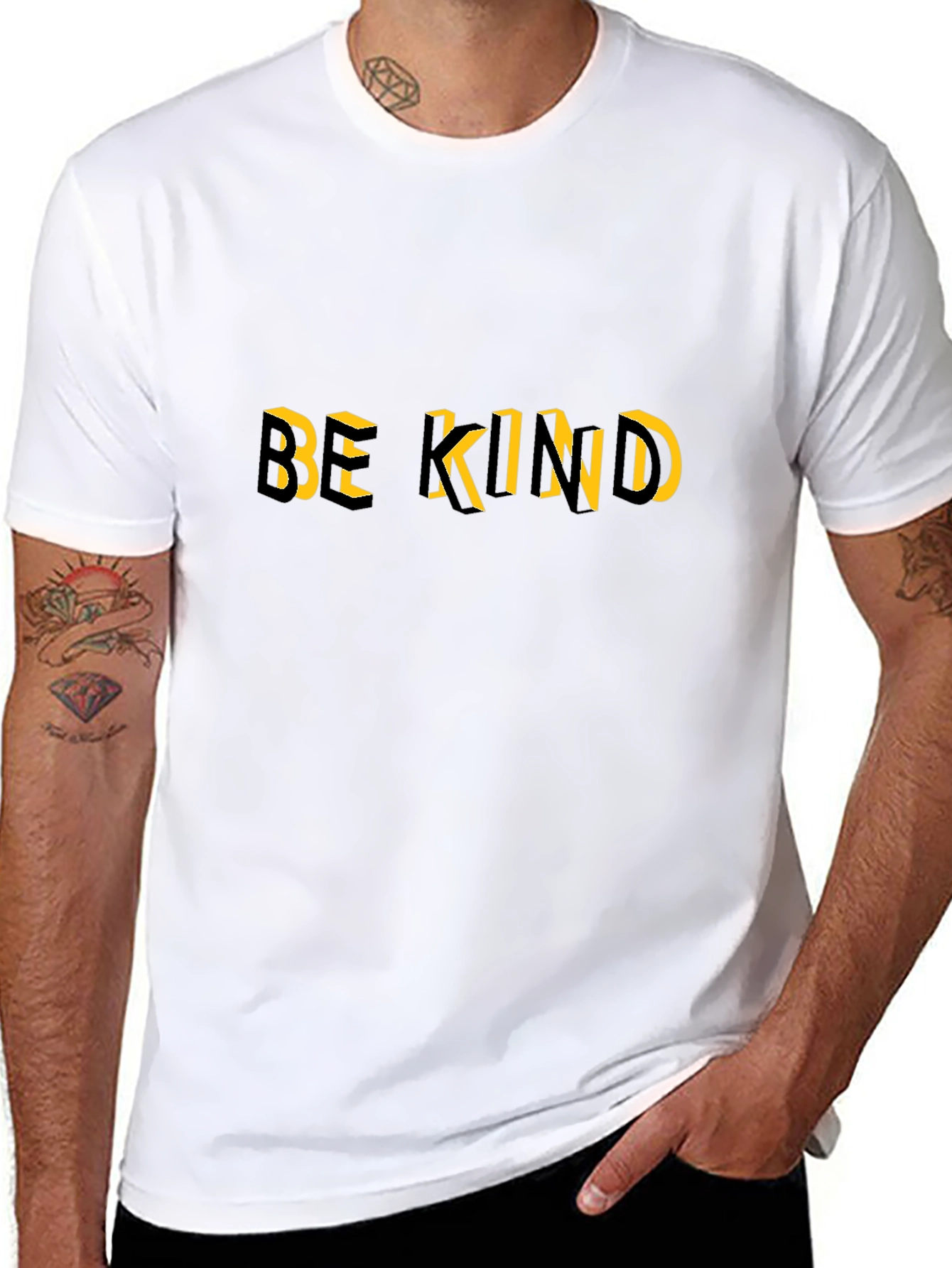 Black Be Kind Graphic Tee - Stylish Comfort view 8