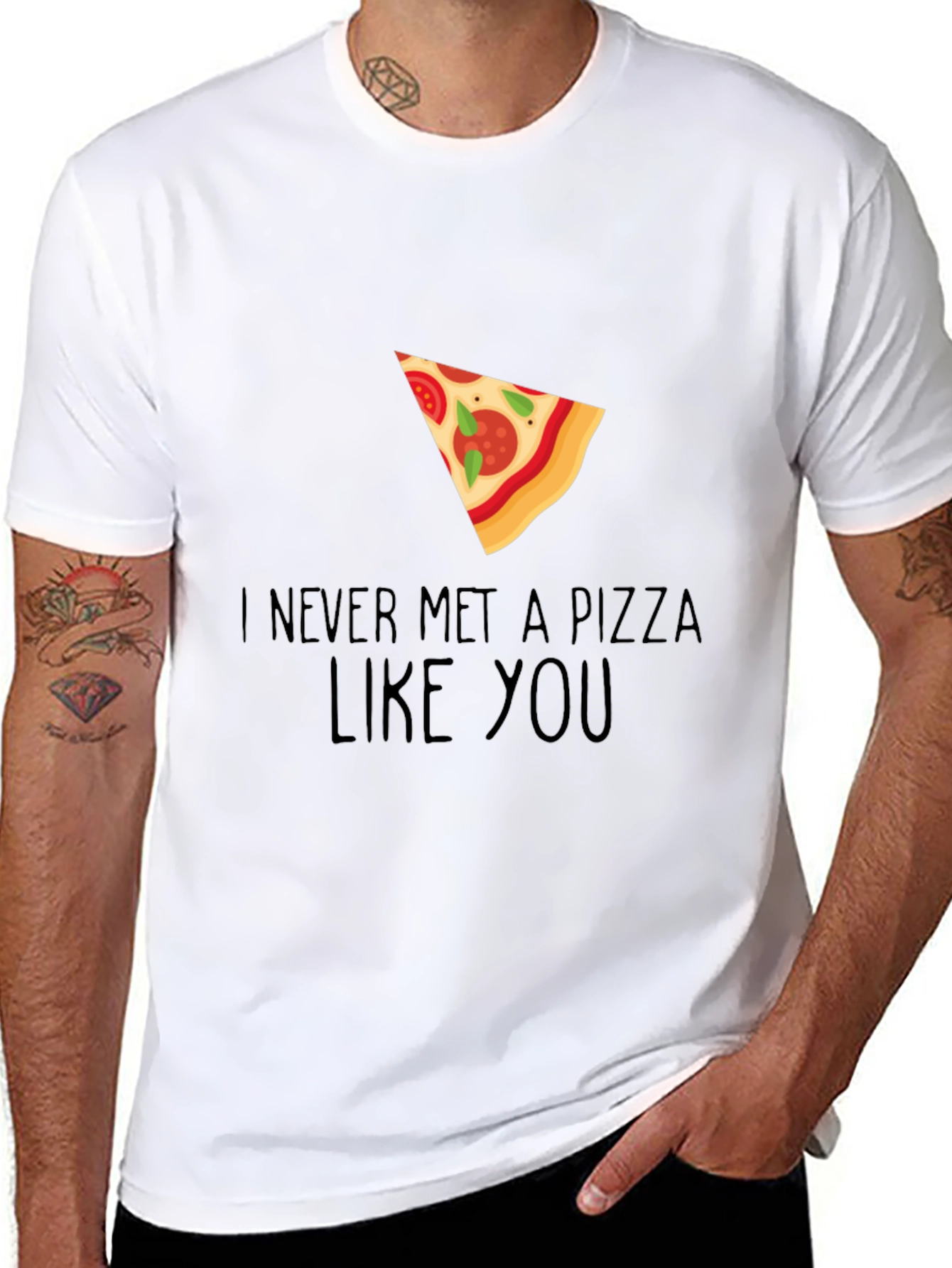 Pizza Lover Graphic Tee - Never Met a Pizza Like You - 8