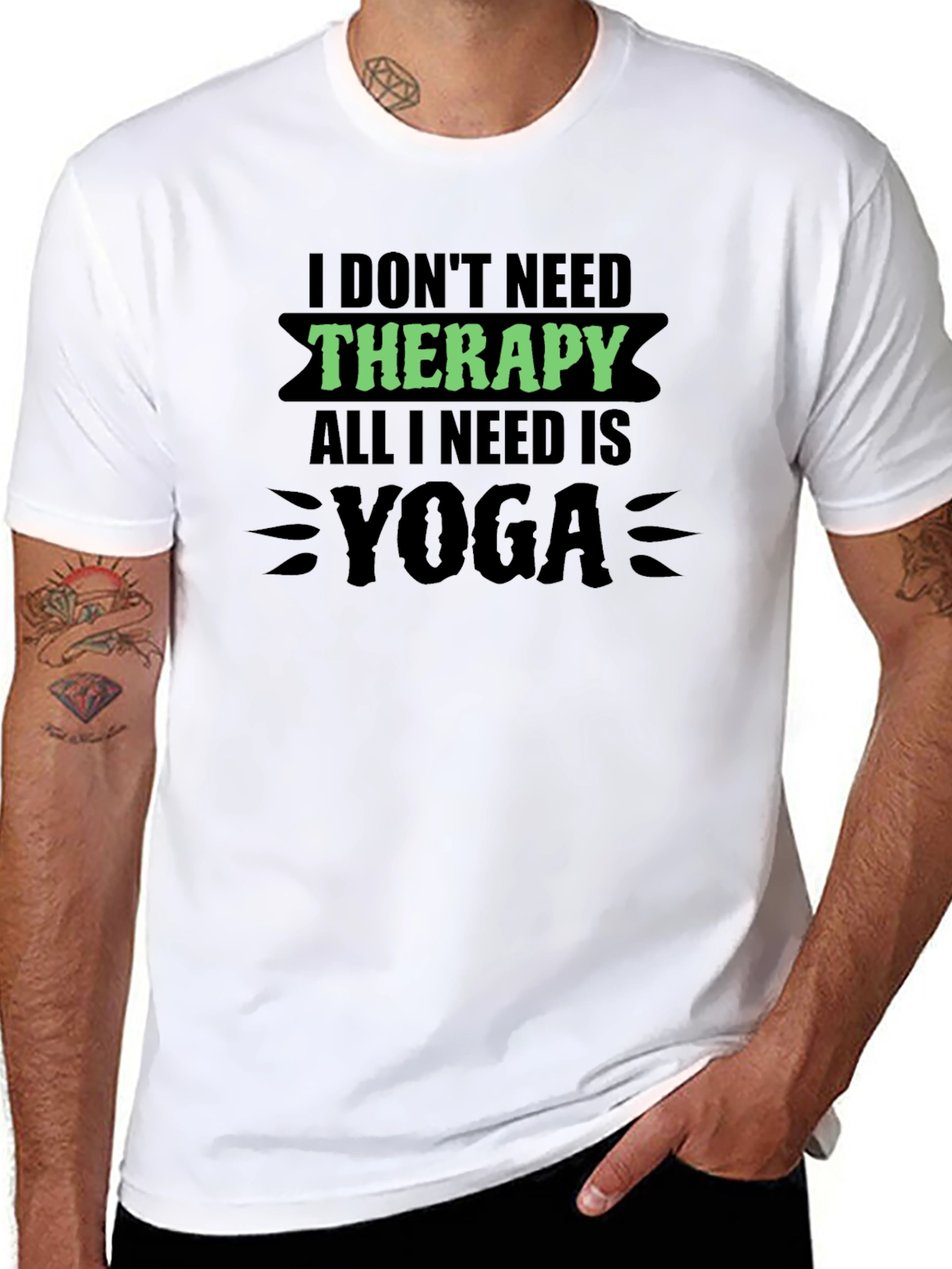 Black Yoga Therapy T-Shirt view 8