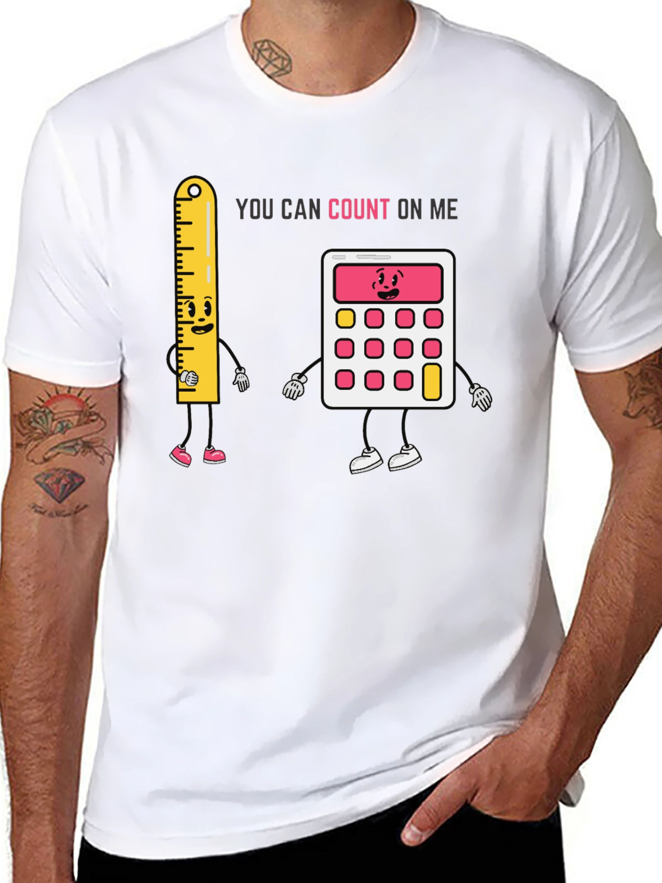 Black You Can Count On Me T-Shirt view 8