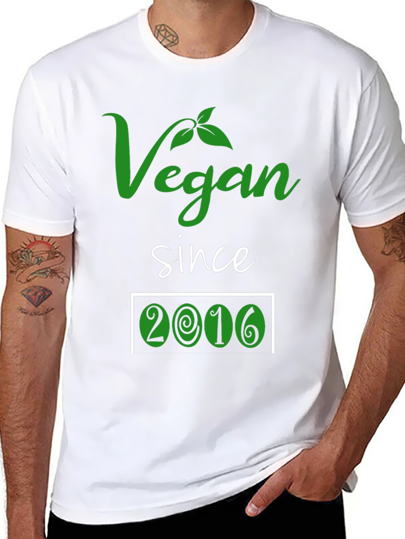 Black Vegan Since 2016 T-Shirt view 8