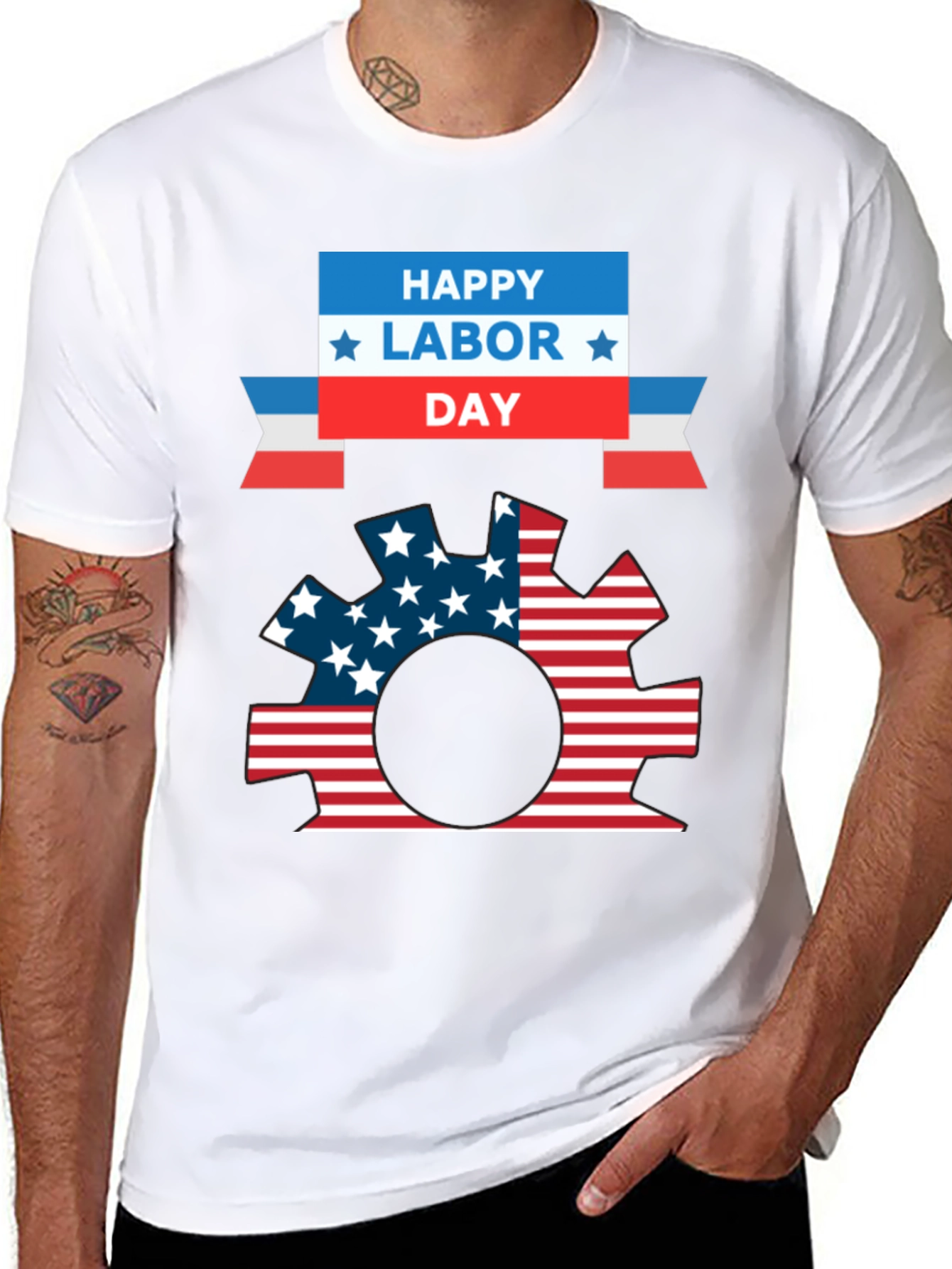 Black Happy Labor Day Patriotic Gear T-Shirt view 8