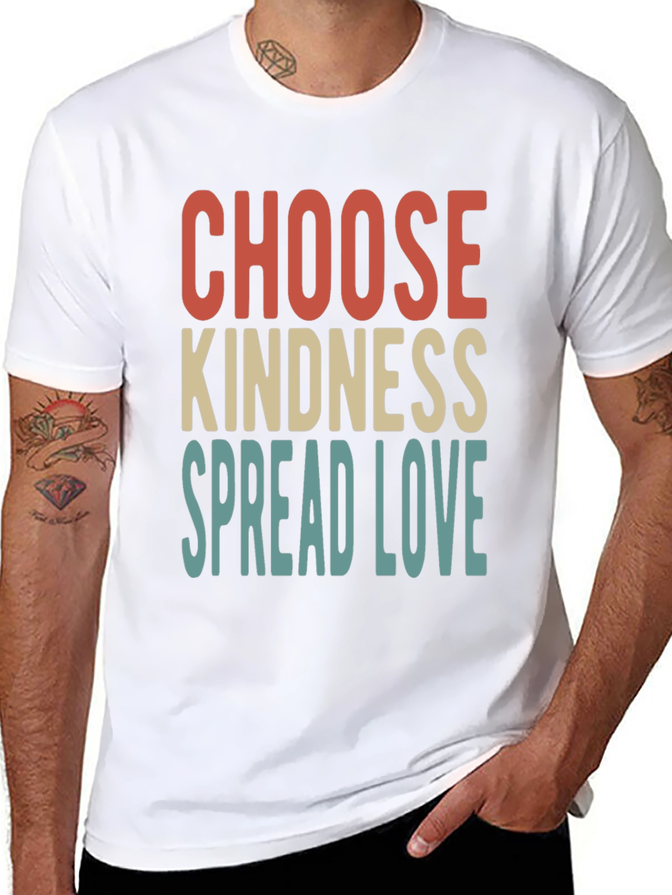 Black Choose Kindness Graphic Tee - Spread Love T-Shirt view 8