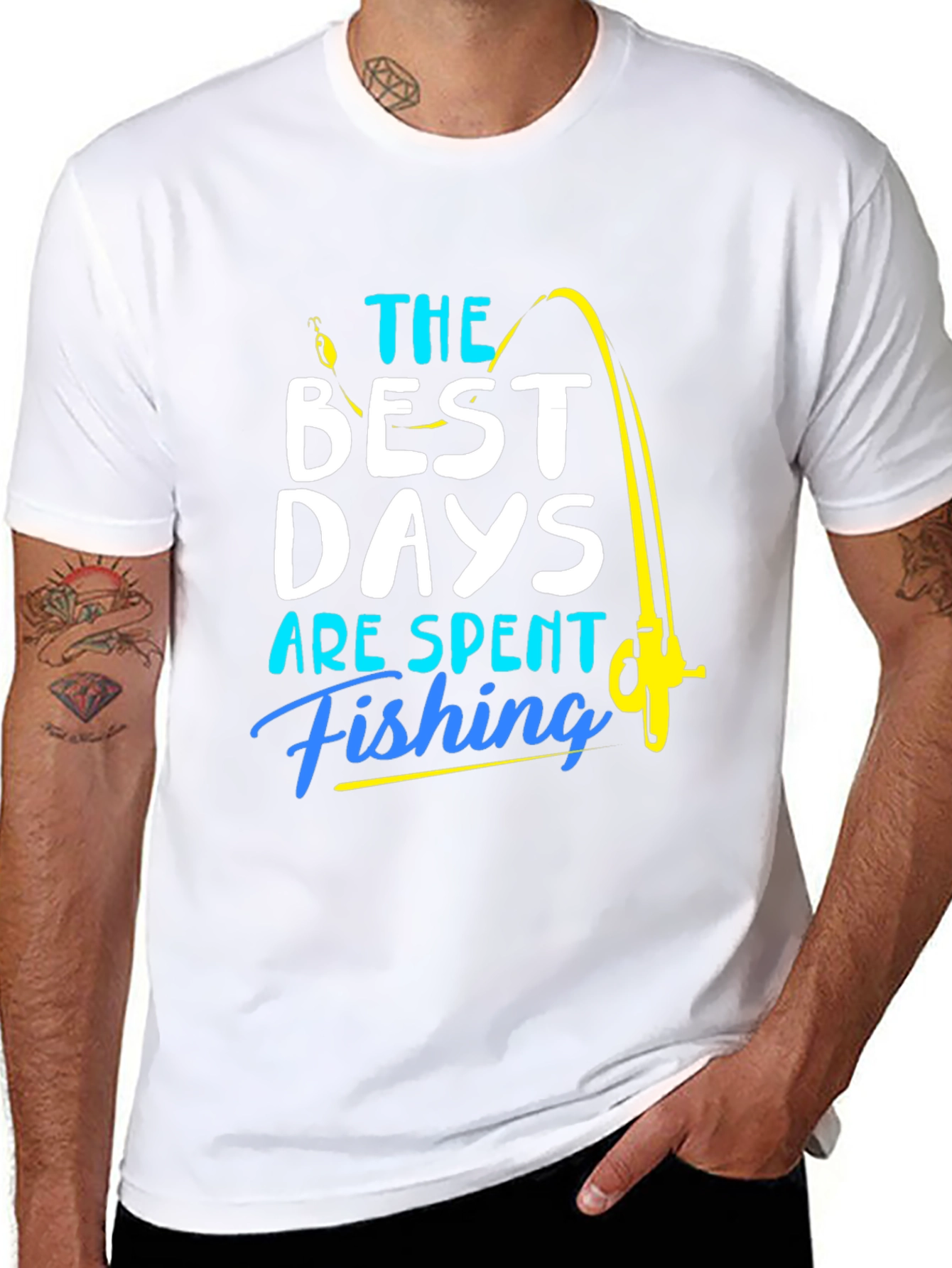Black Fishing T-Shirt: Best Days are Spent Fishing view 8