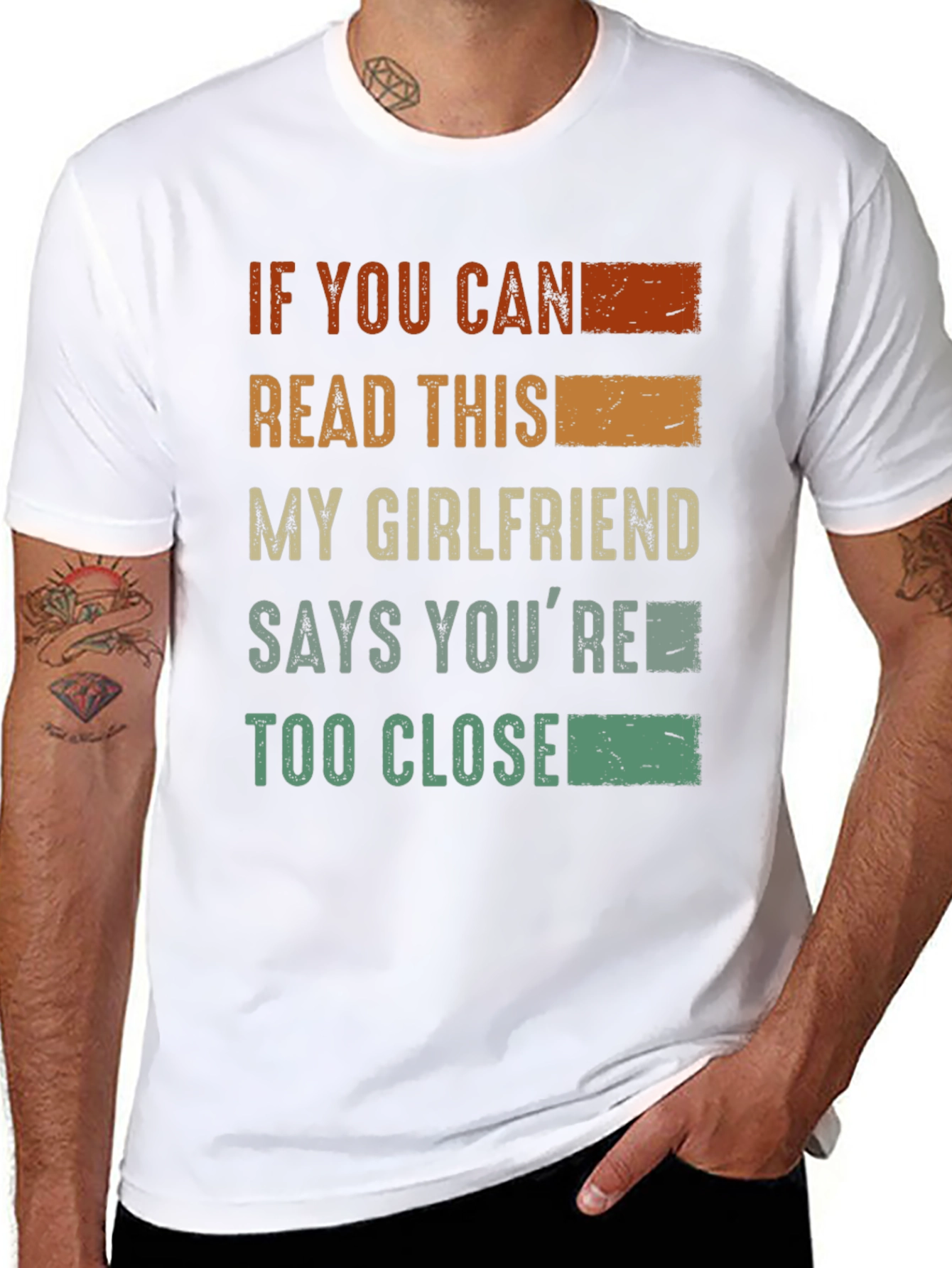Black Funny Graphic T-Shirt - "If You Can Read This..." view 8