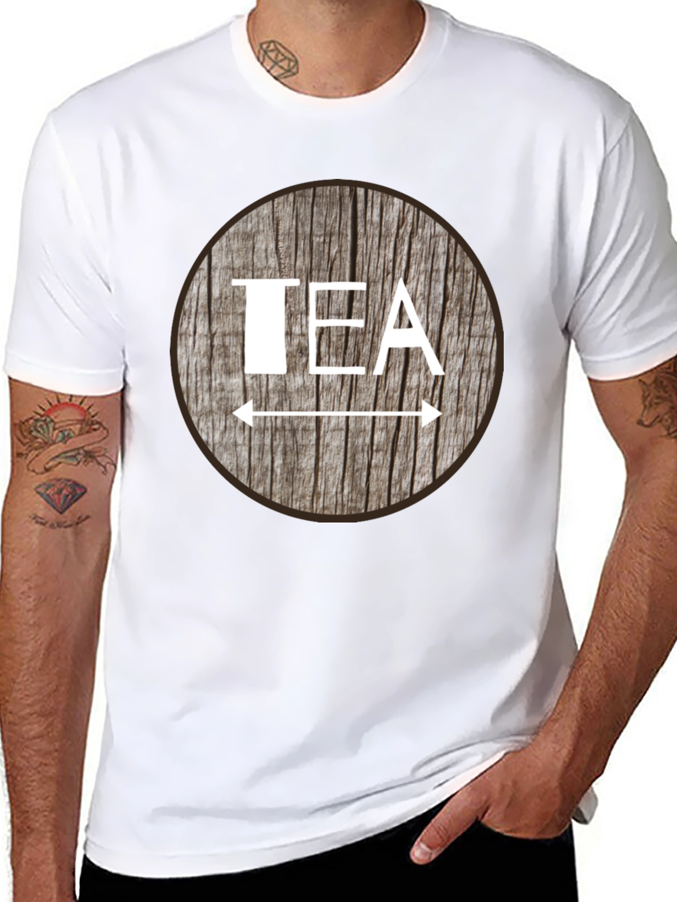 Black TEA T-Shirt - Novelty Design Tee view 8