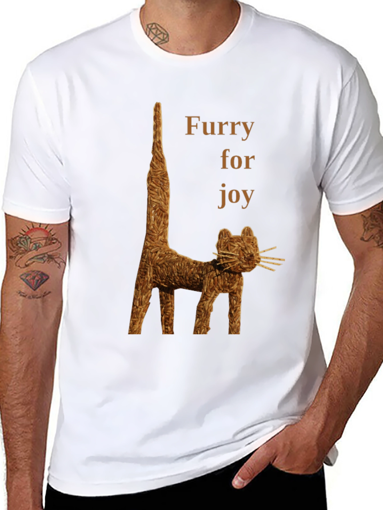 Black Furry for Joy T-shirt view 8