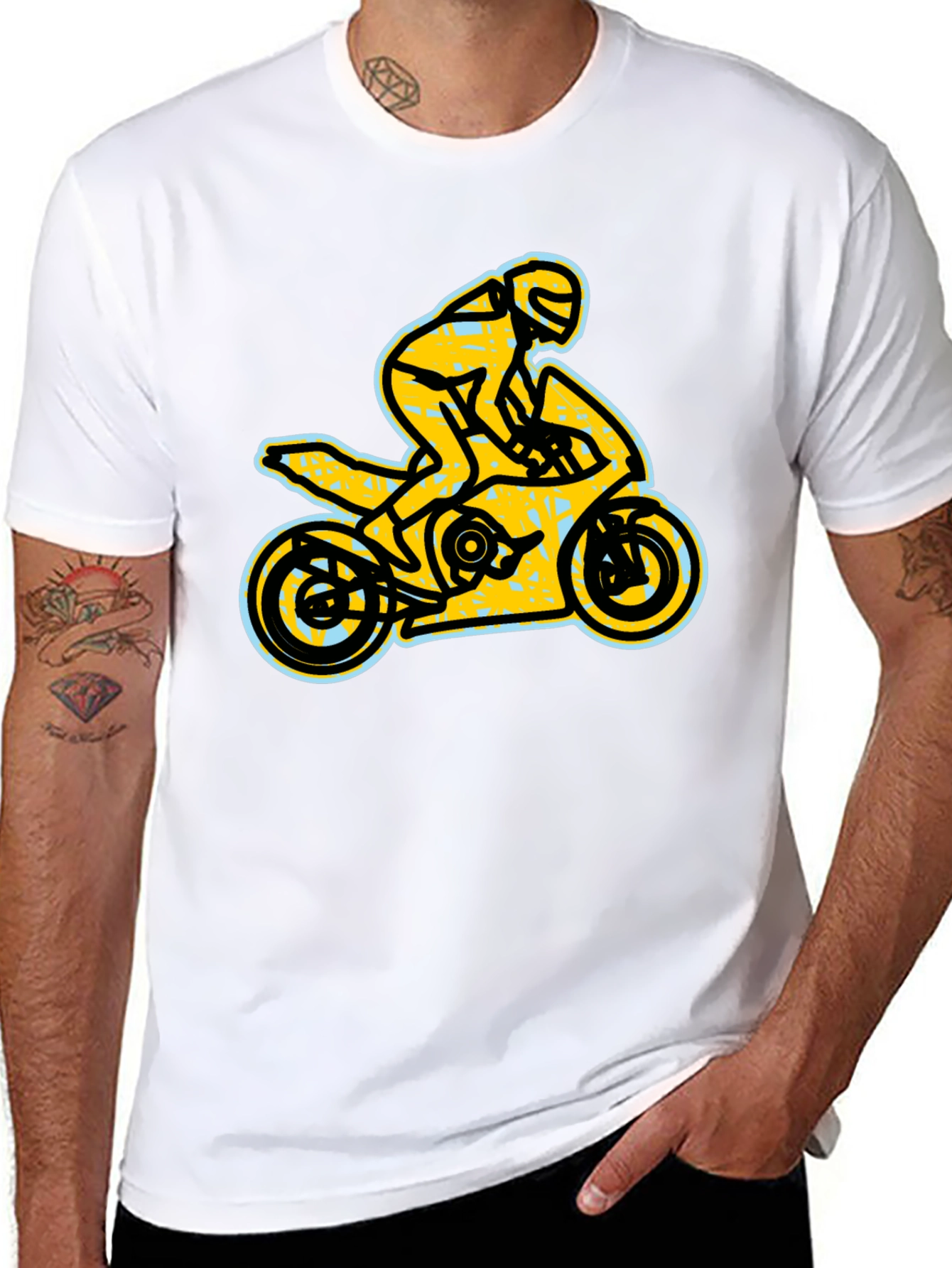 Black Motorcycle T-Shirt - Ride in Style! view 8