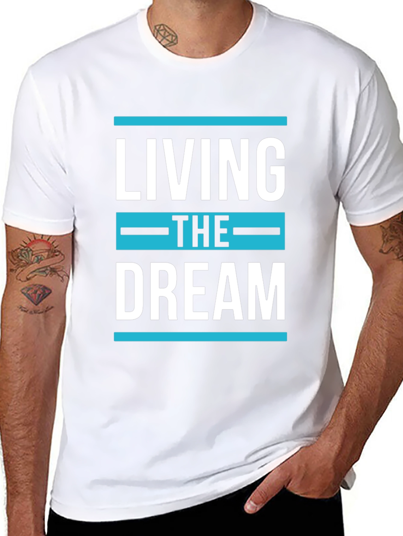 Black Living The Dream Graphic T-Shirt view 8