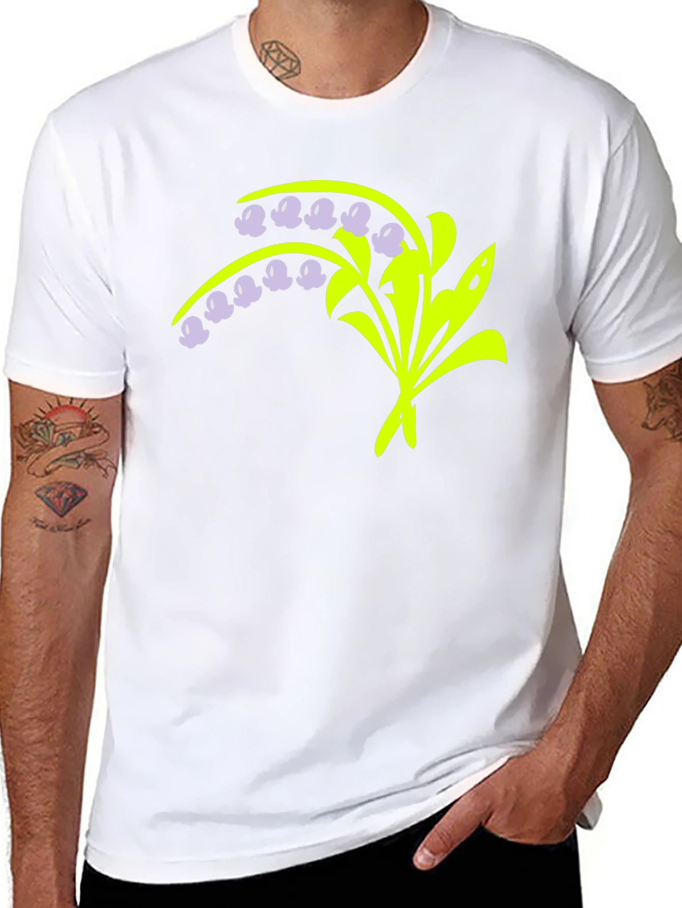 Black Lily of the Valley Graphic Tee view 8