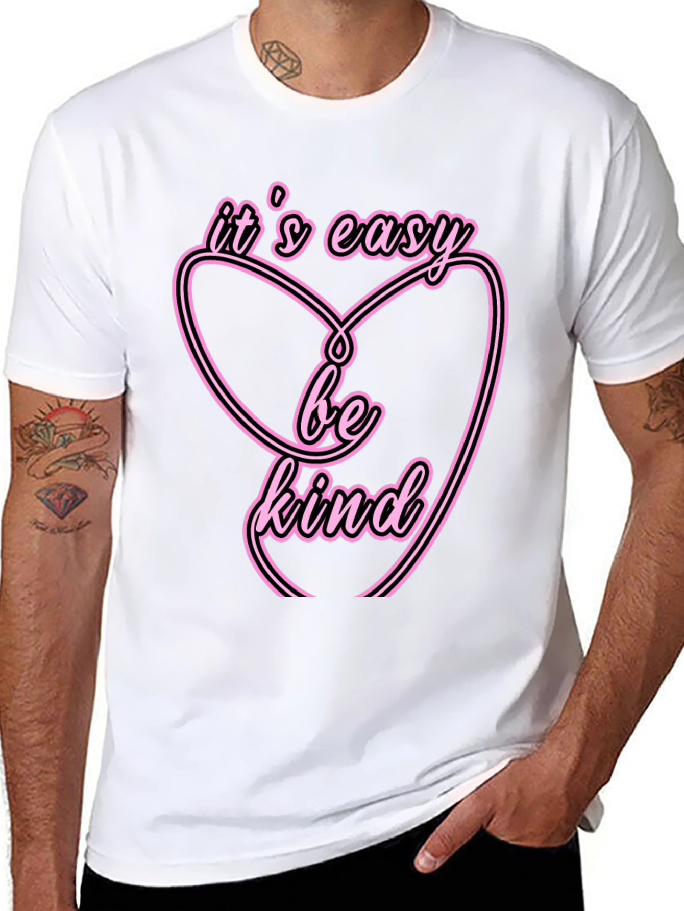 Black It's Easy Be Kind T-Shirt view 8