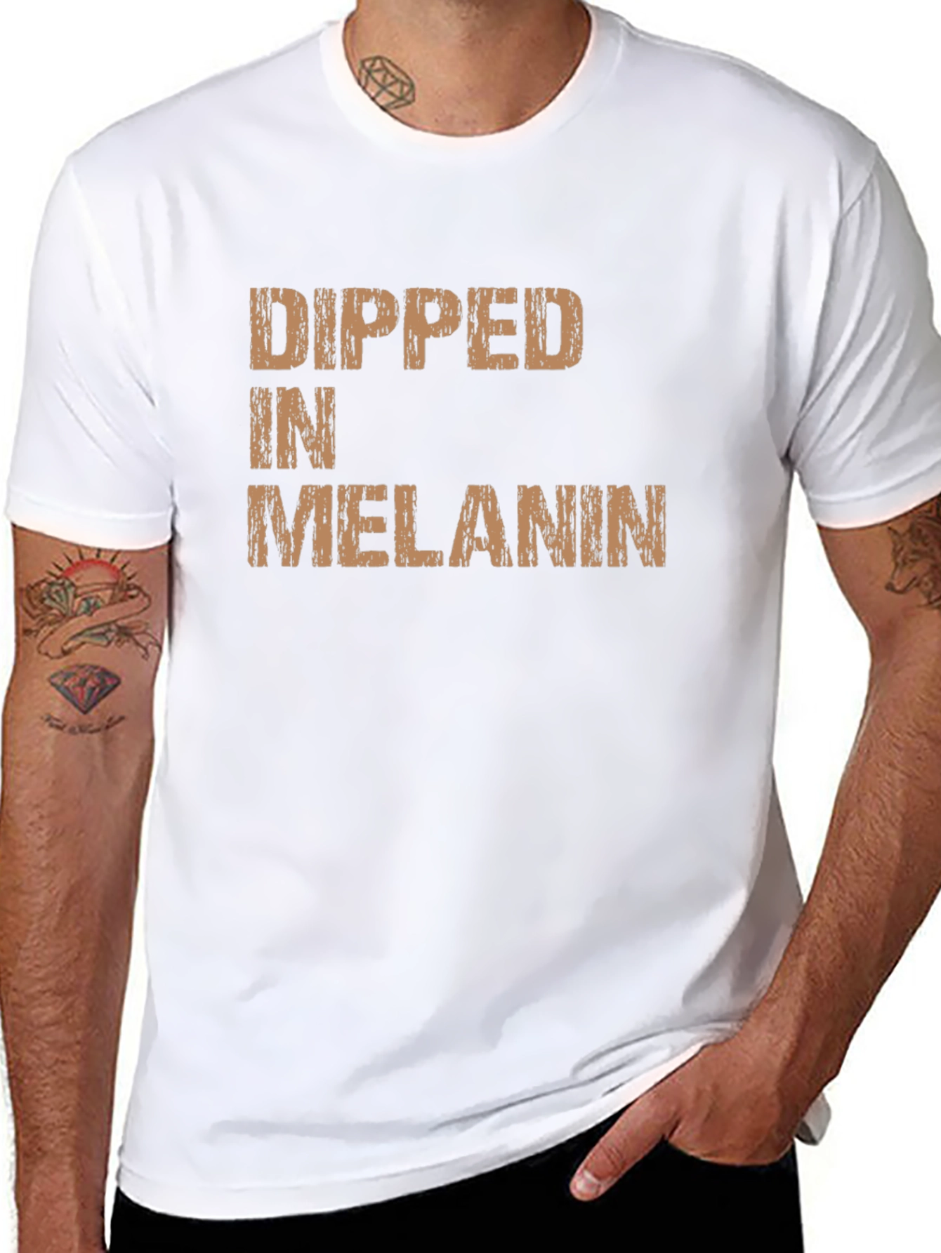 Black Dipped in Melanin Black Graphic Tee view 8