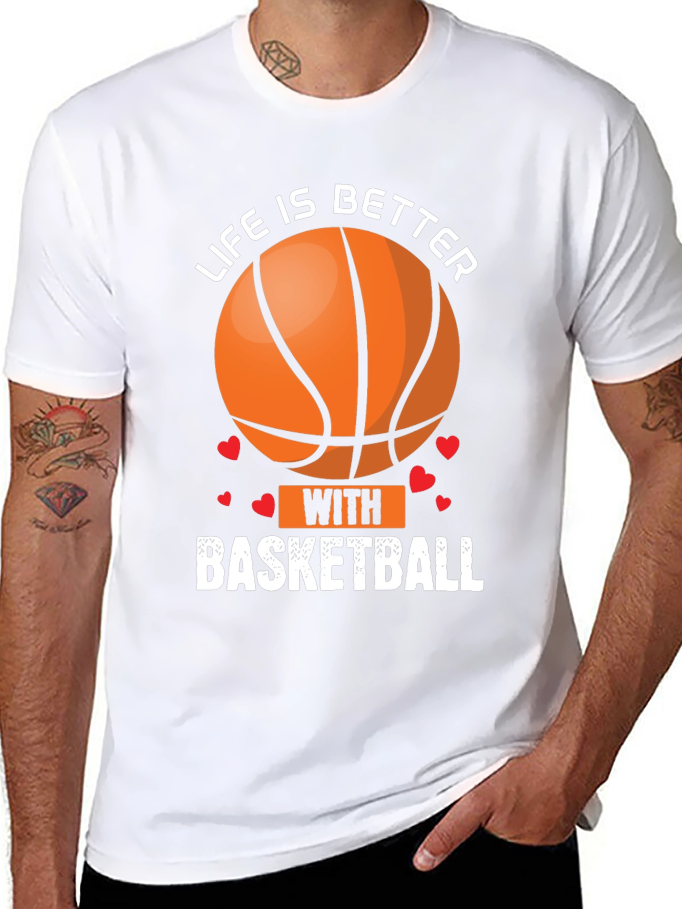 Black Life Is Better With Basketball Graphic T-Shirt view 8