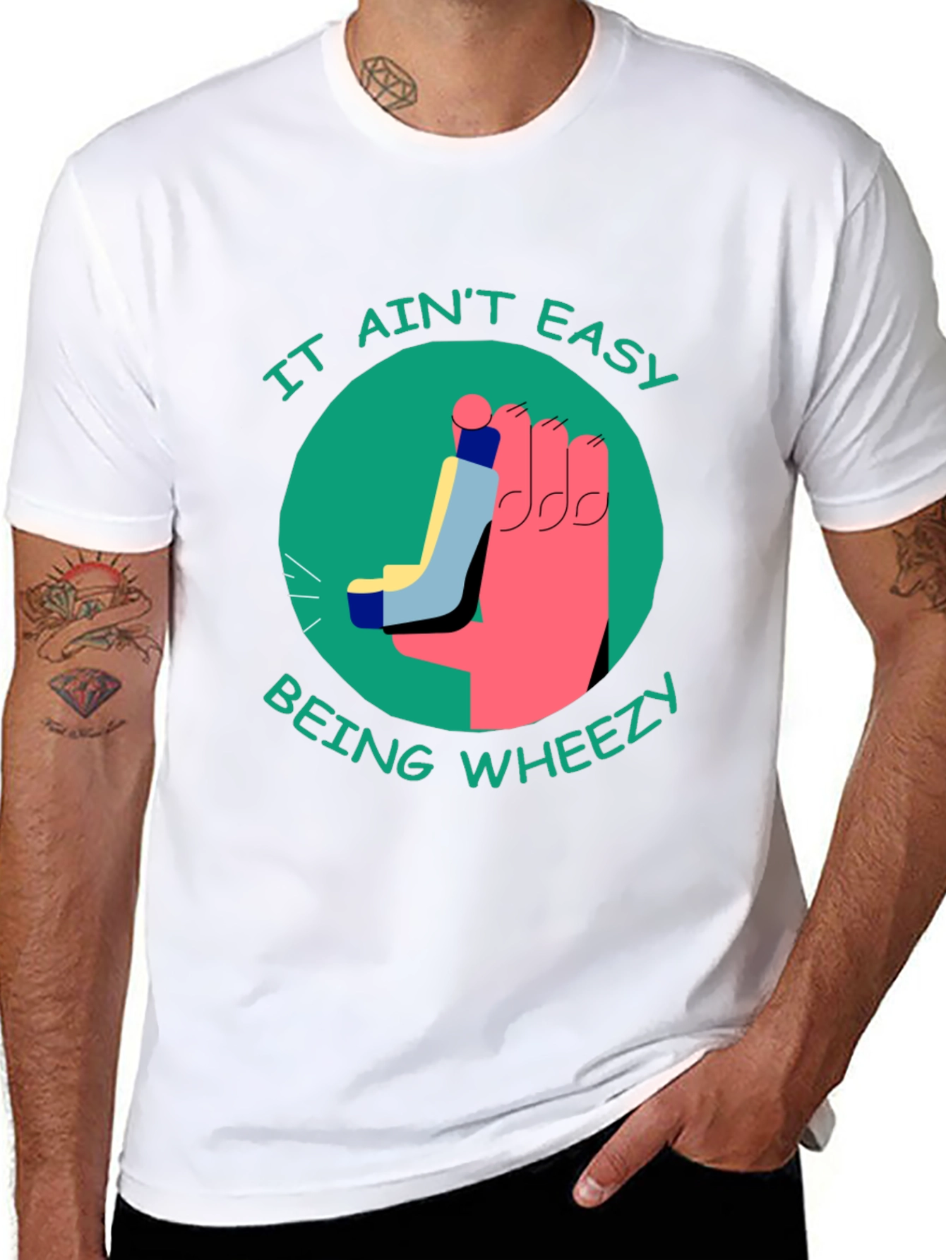 Black It Ain't Easy Being Wheezy T-Shirt view 8