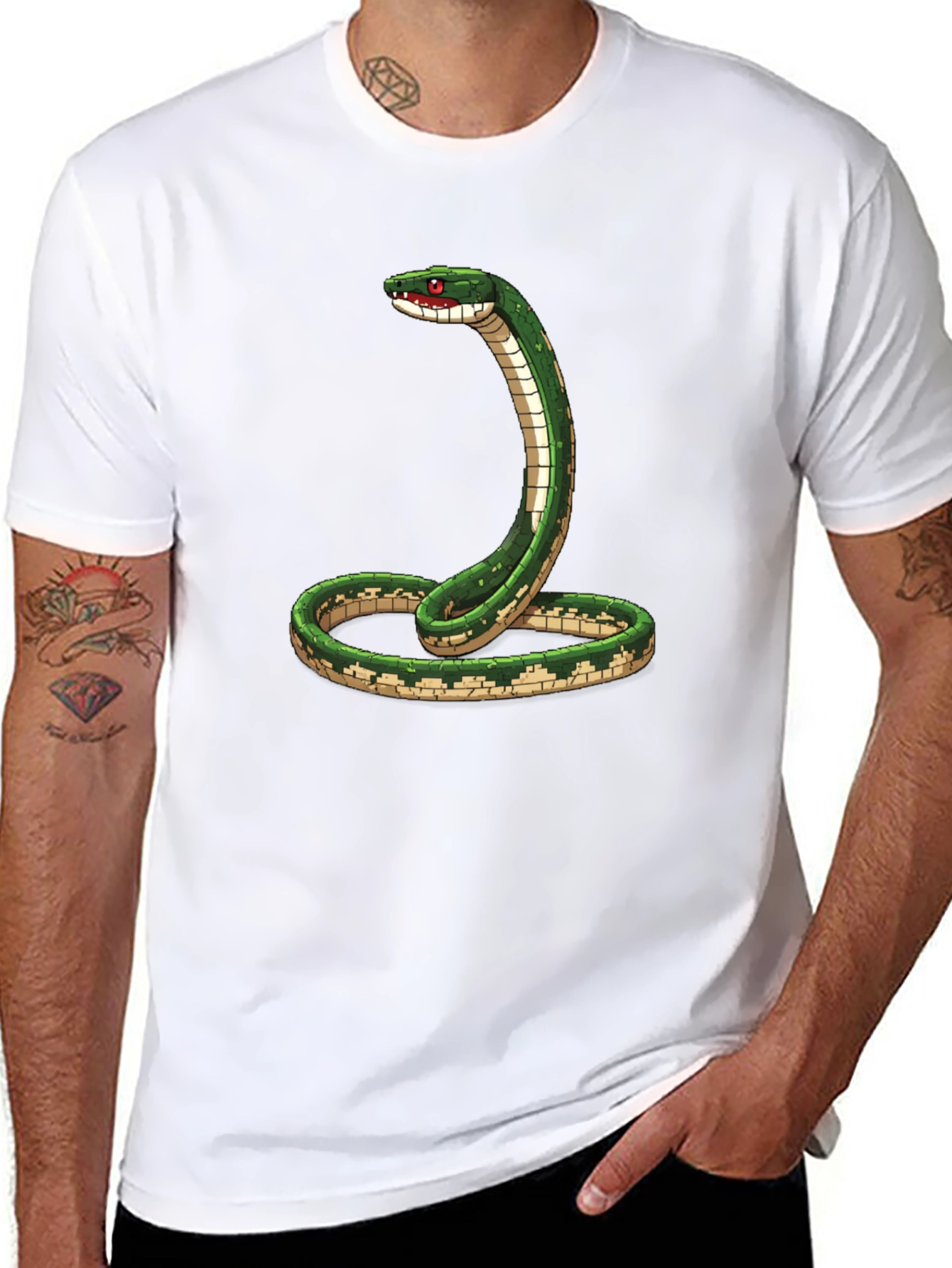 Black Snake Graphic Tee - Reptile Lover T-Shirt view 8