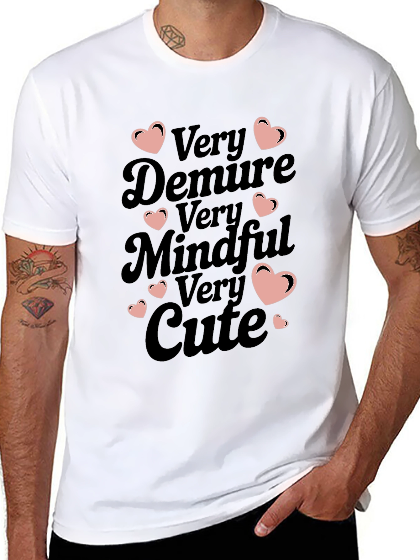 Black Very Demure Mindful Cute Graphic Tee view 8