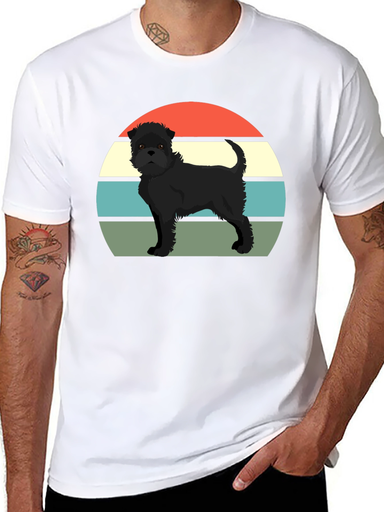 Black Retro Dog T-Shirt - Black view 8