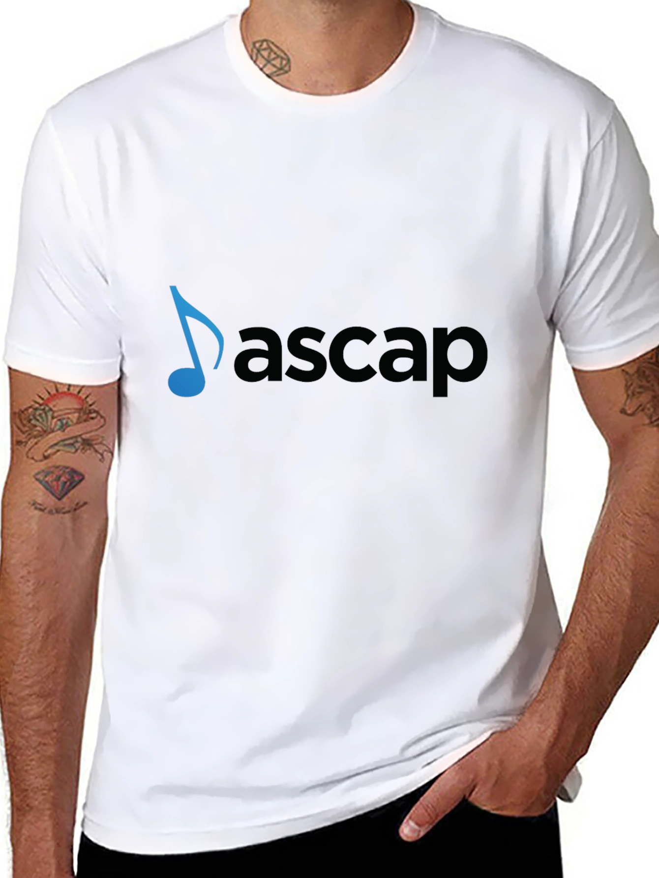 Black ASAP Music Note Black T-Shirt view 8