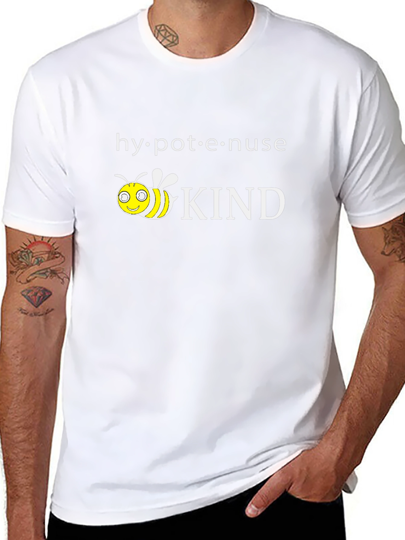 Black Hypotenuse Kind T-Shirt, Bee Kind Shirt view 8