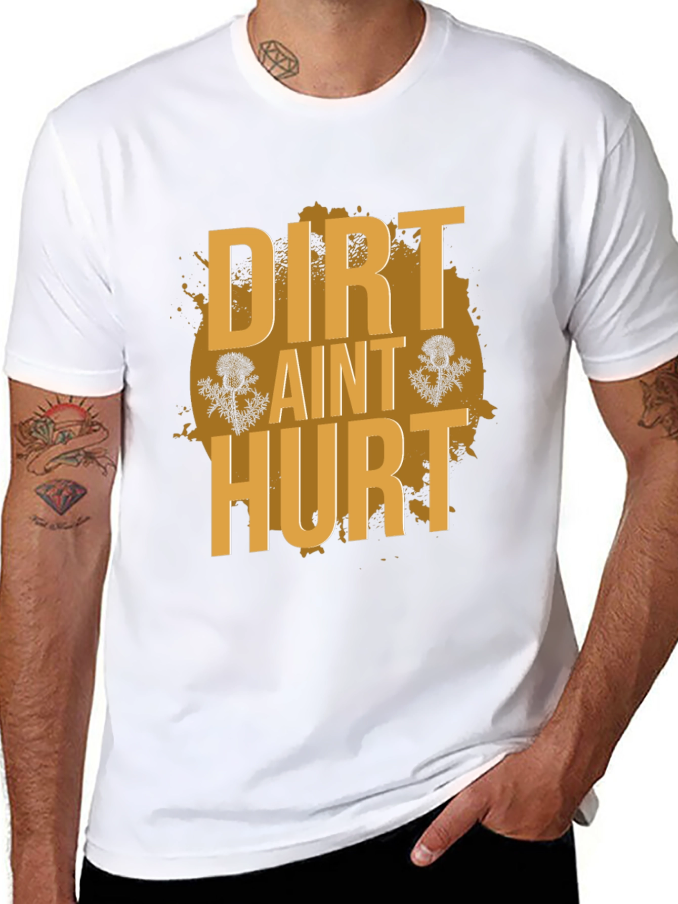 Black Dirt Ain't Hurt Black T-Shirt view 8