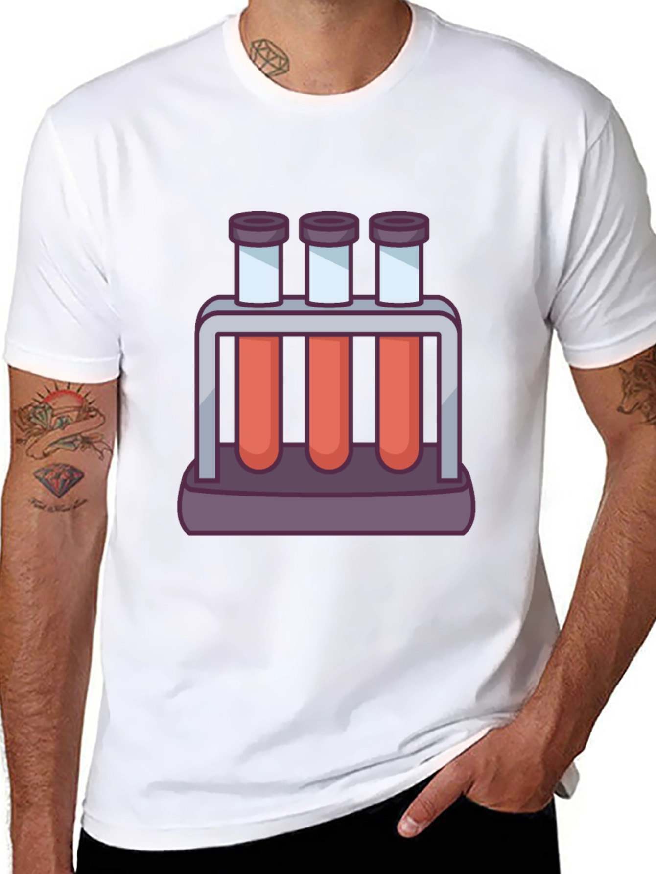 Black Science Test Tube Graphic Tee view 8