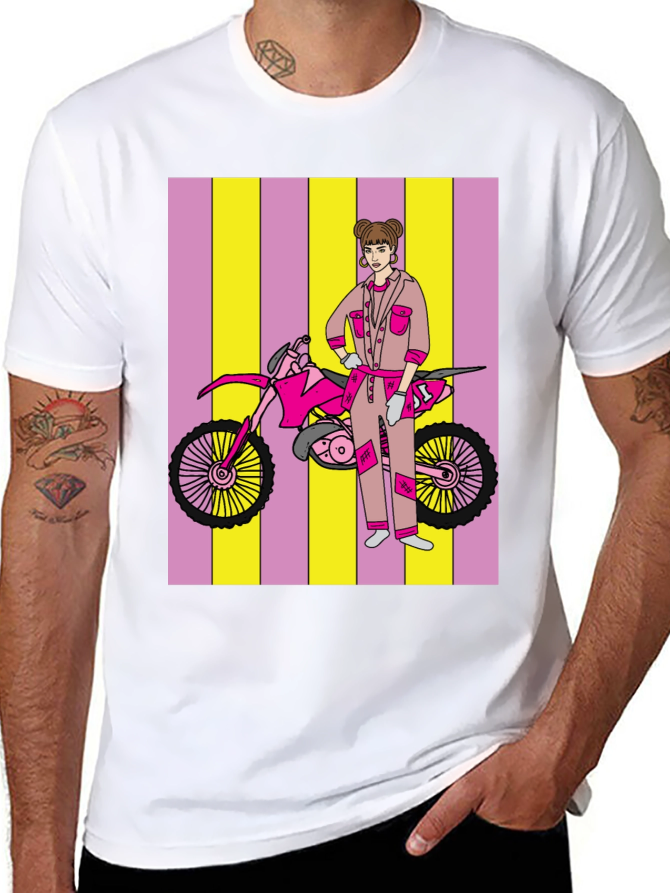 Black Motorcross Girl Graphic T-Shirt - Bold Style view 8