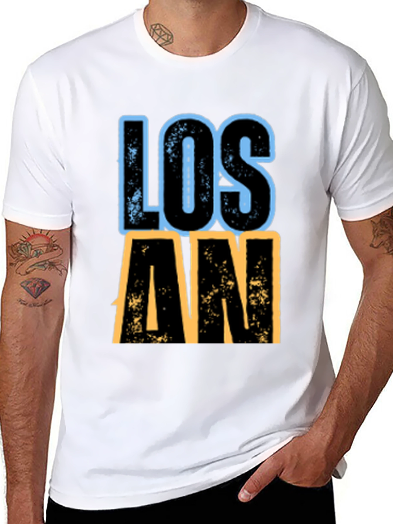 Black Los Angeles Graphic T-Shirt - Black view 8