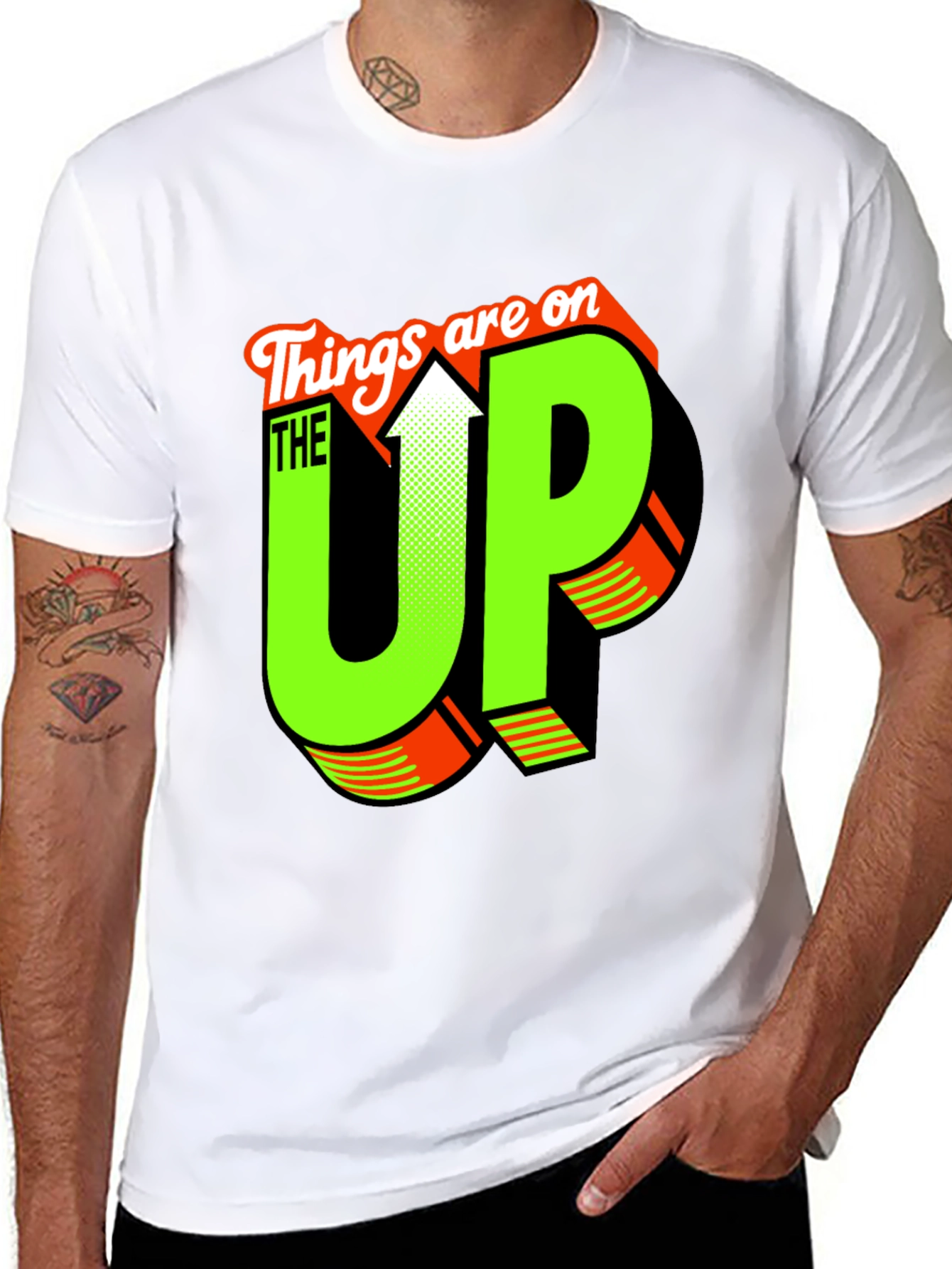 Black Things are on the UP Graphic T-Shirt view 8