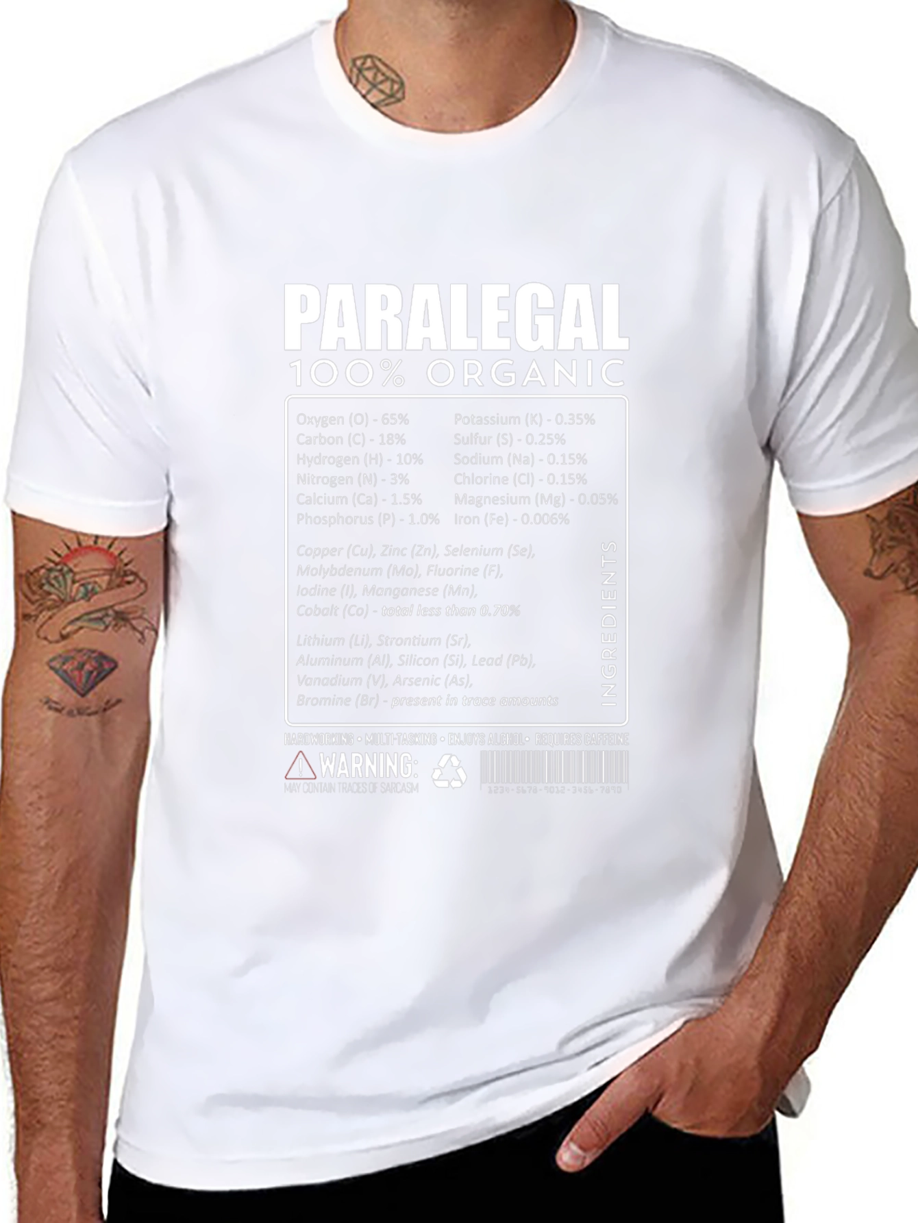 Black Paralegal 100% Organic T-Shirt - Funny Legal Assistant Tee view 8