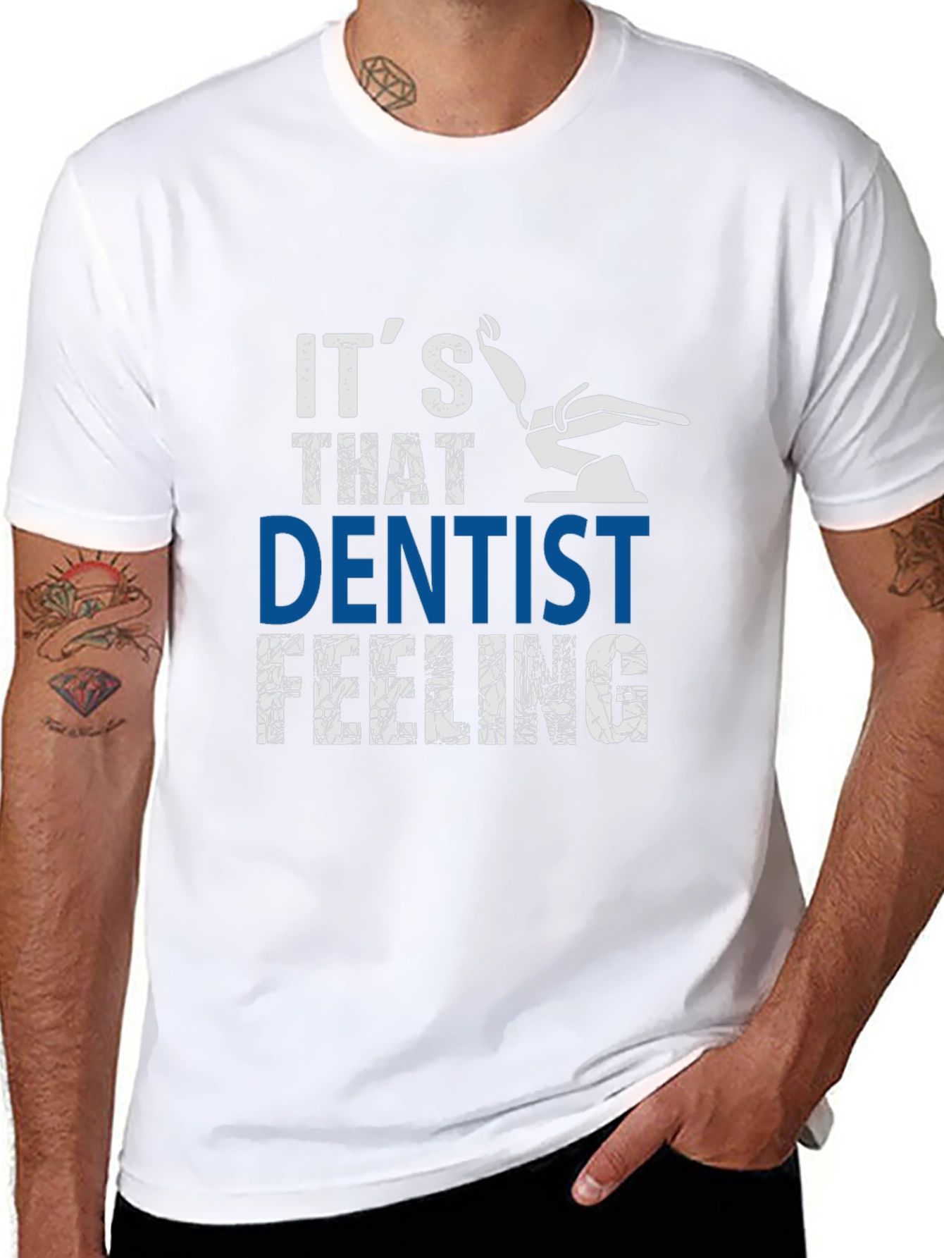 Black It's That Dentist Feeling T-Shirt - Funny Dental Tee view 8