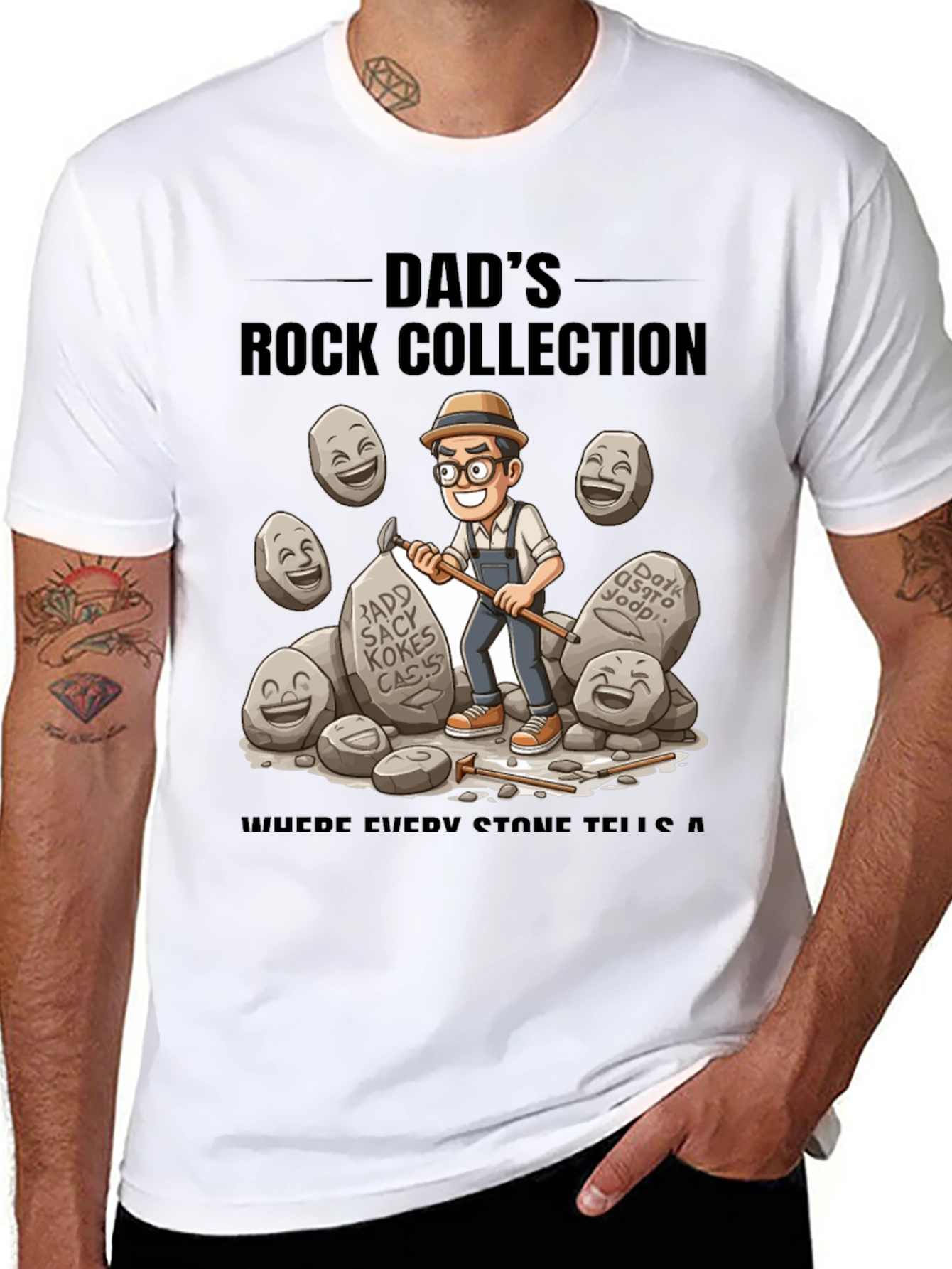 Black Dad's Rock Collection Graphic Tee view 8