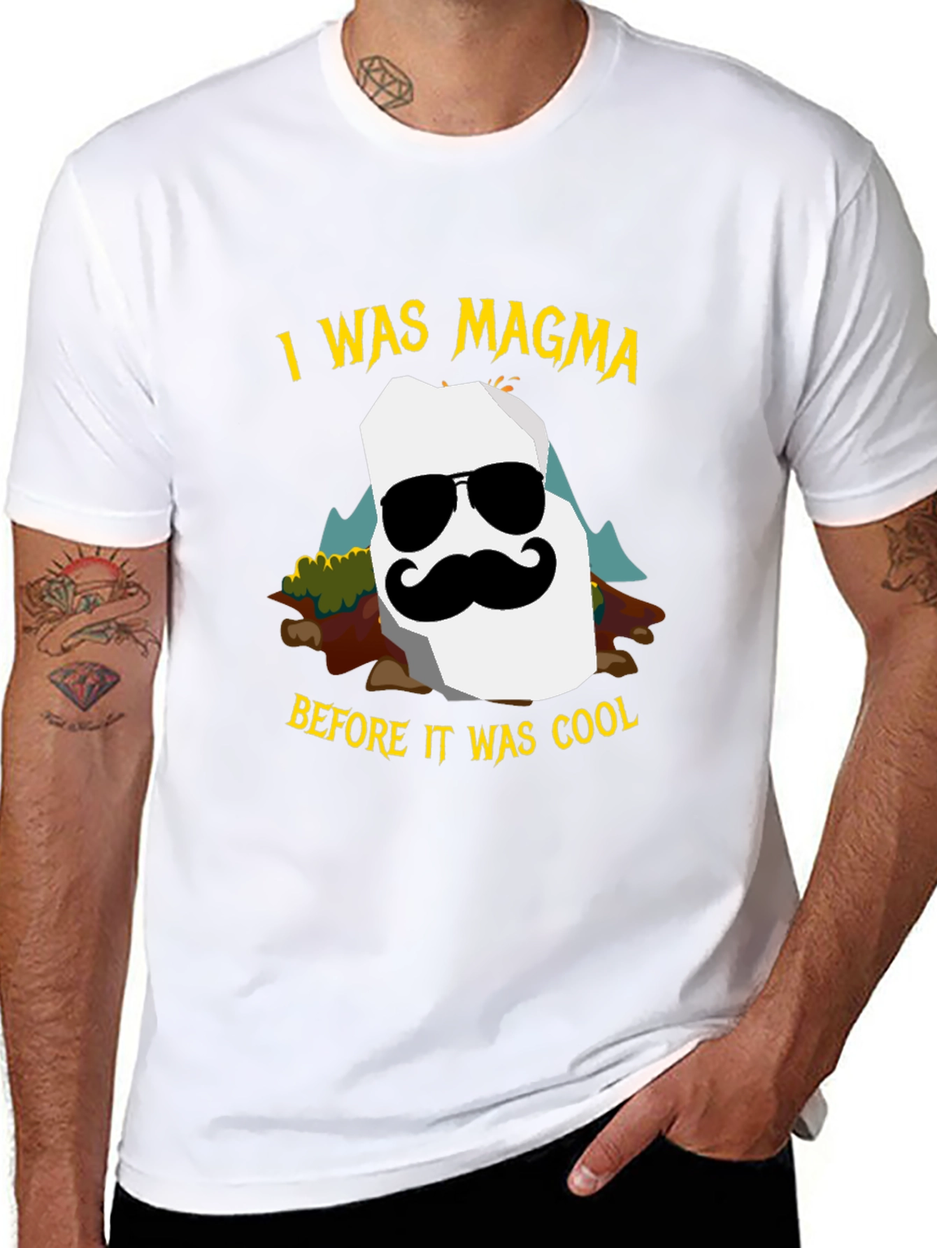 Black I Was Magma Cool Graphic Tee - Black view 8