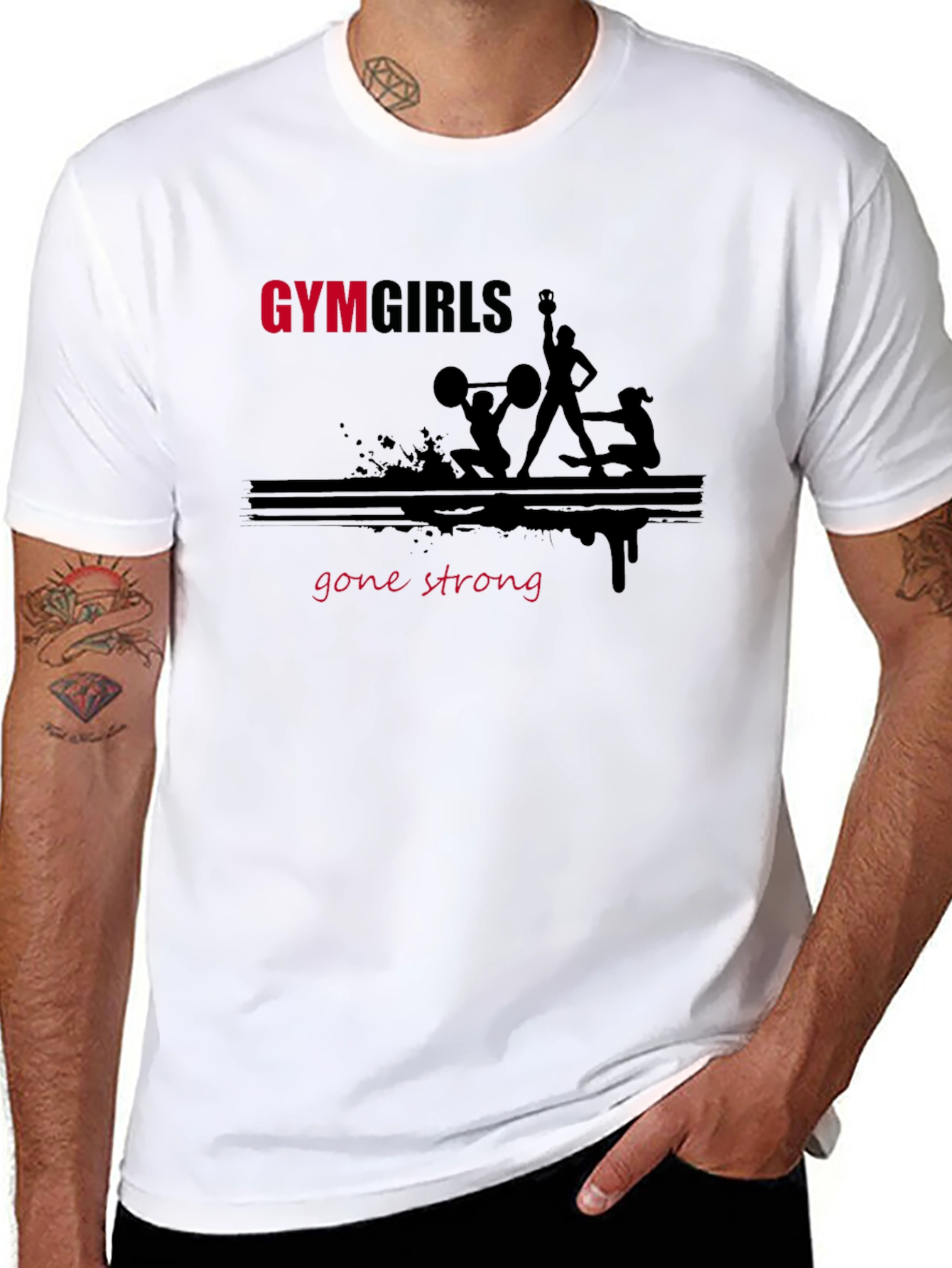 Black Gym Girls Gone Strong Black T-Shirt view 8